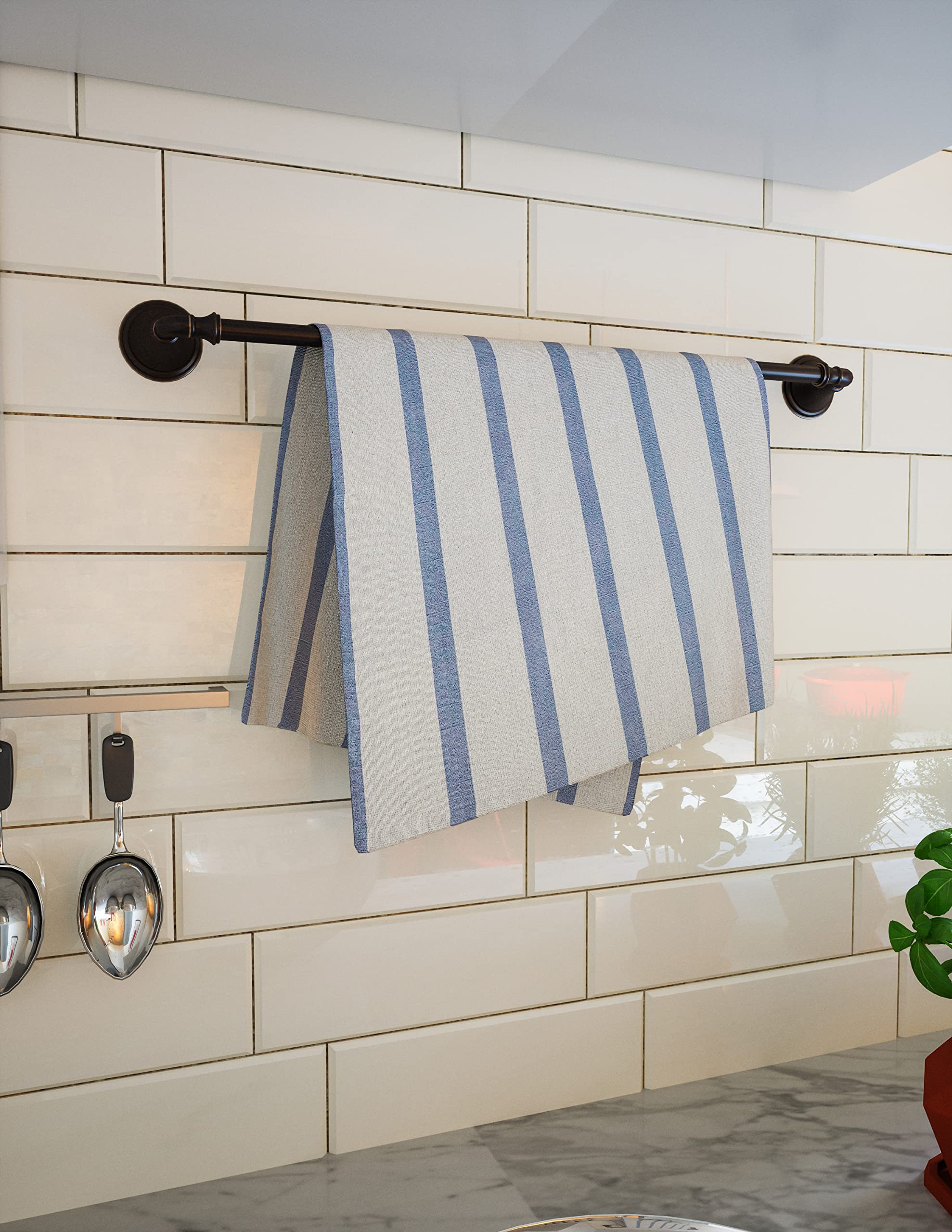 Design House 560037 Eden Bathroom Wall Mounted Towel Bar, Oil Rubbed Bronze, 24-Inch