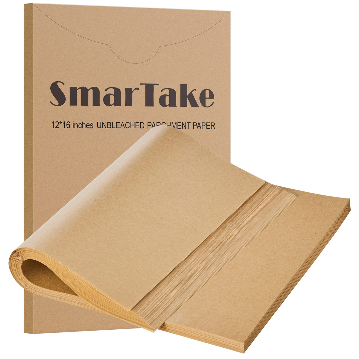 Smartake 200 Pcs Parchment Paper Baking Sheets, 12X16 Inches Non-Stick Precut Baking Parchment, For Baking Grilling Air Fryer St