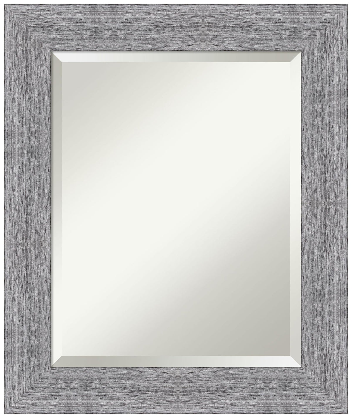 Amanti Art Bathroom Mirror, Bark Rustic Grey Wall Mirror For Use As Bathroom Vanity Mirror Over Sink (25.25 X 21.25 In.) Beveled