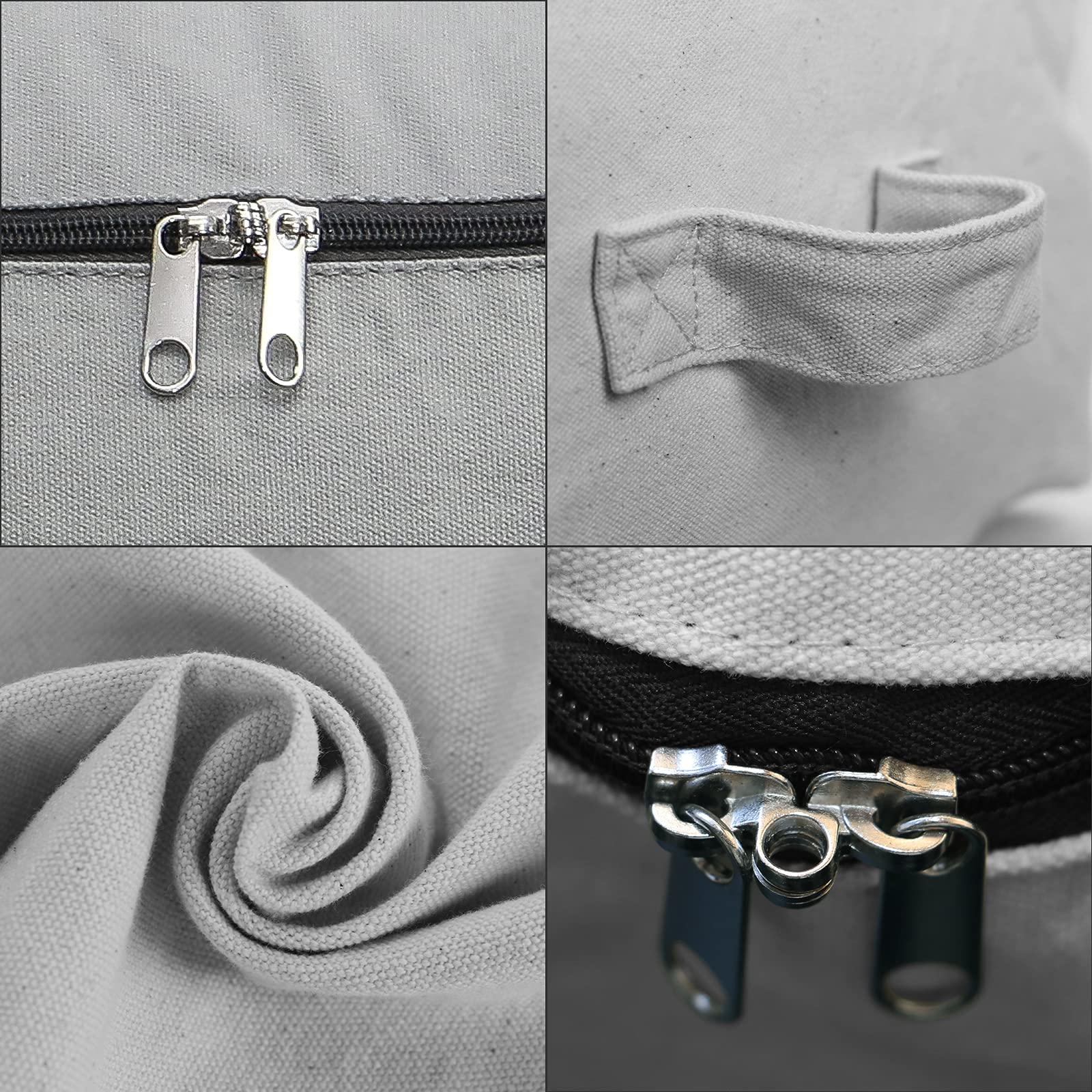 2PCS Durable Cotton Canvas, Soft Space Save Storage Bag Wardrobe Organizer with Handle & Zipper for Beddings, Comforters, Pillow