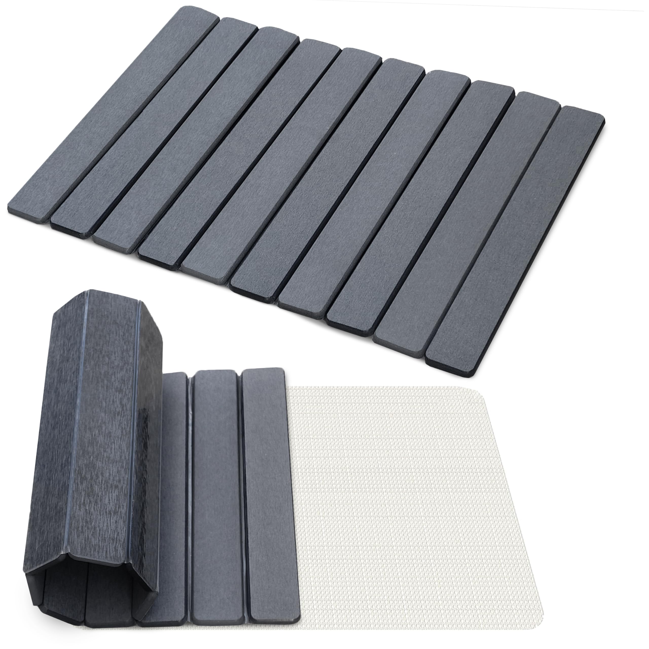 Yellow Weaves Foldable Stone Bath Mat, Diatomaceous Earth Shower Mat, NonSlip Super Absorbent Quick Drying Bathroom, Kitchen Fl