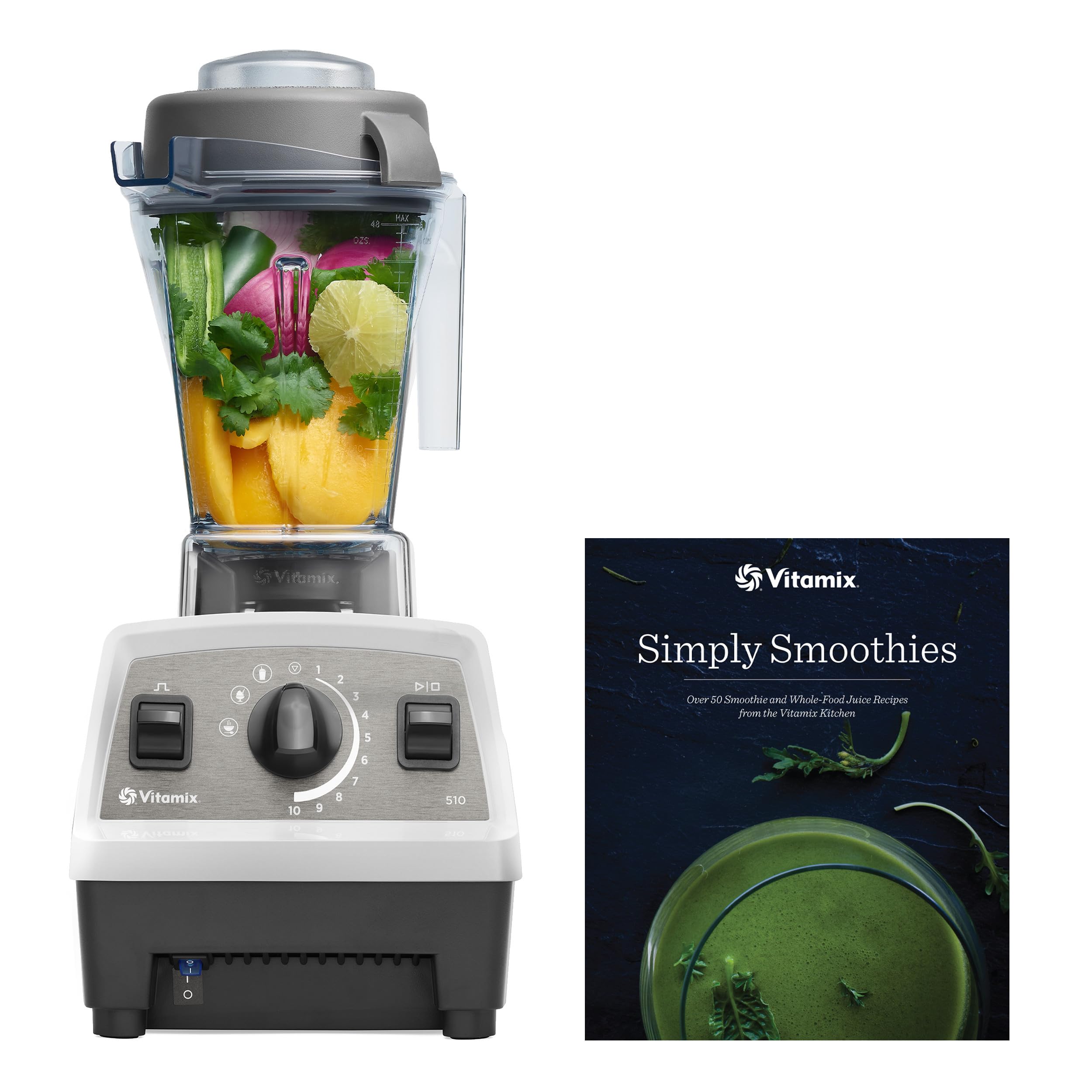Vitamix Propel 510 Blender with Simply Smoothies Cookbook, 3 Preset Blending Programs, Professional-Grade, 48-oz Container, Whit
