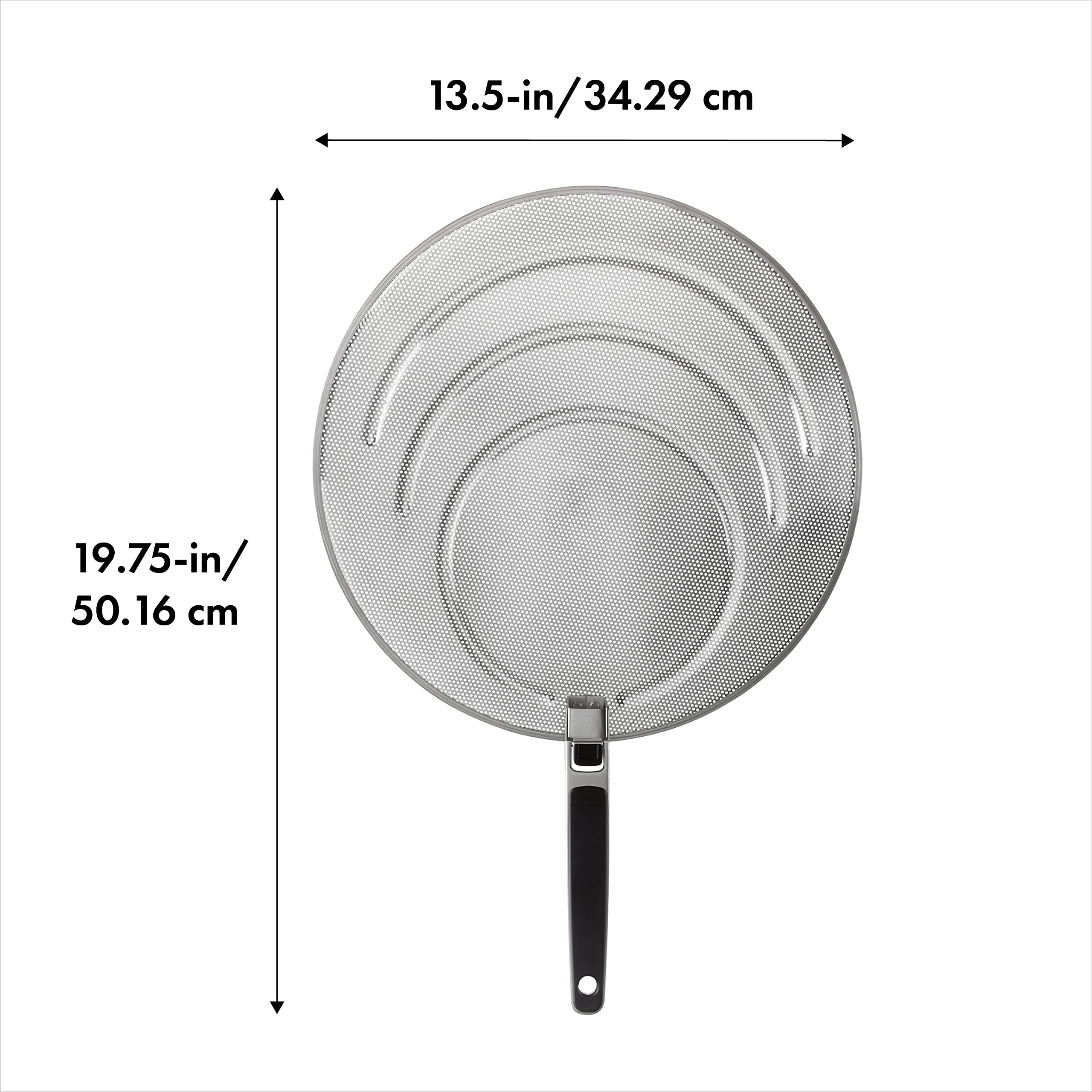 Oxo Good Grips Stainless Steel Splatter Screen With Folding Handle, Silver
