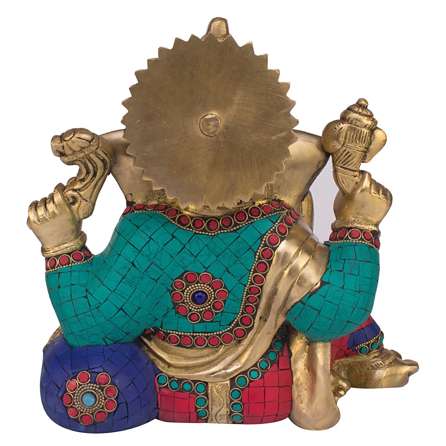 Idol Collections Brass Ganesha Ganesh Murti Idol Statue Statue In Blessing, Height 9.7 Inches