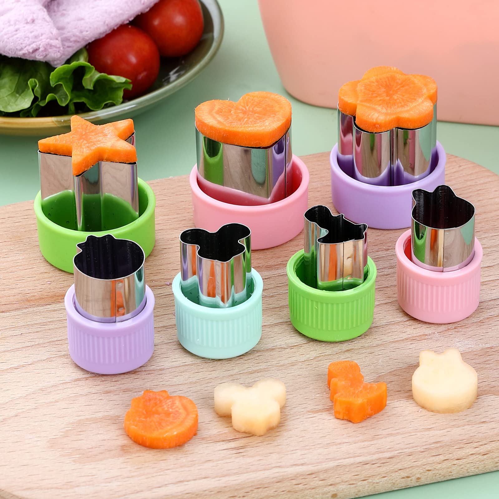Sandwiches Cookie Cutter Set,Mouse & Dinosaur & Heart & Star Shapes Sandwich Cutters Cookie Cutters Vegetable Cutters-Food Grade