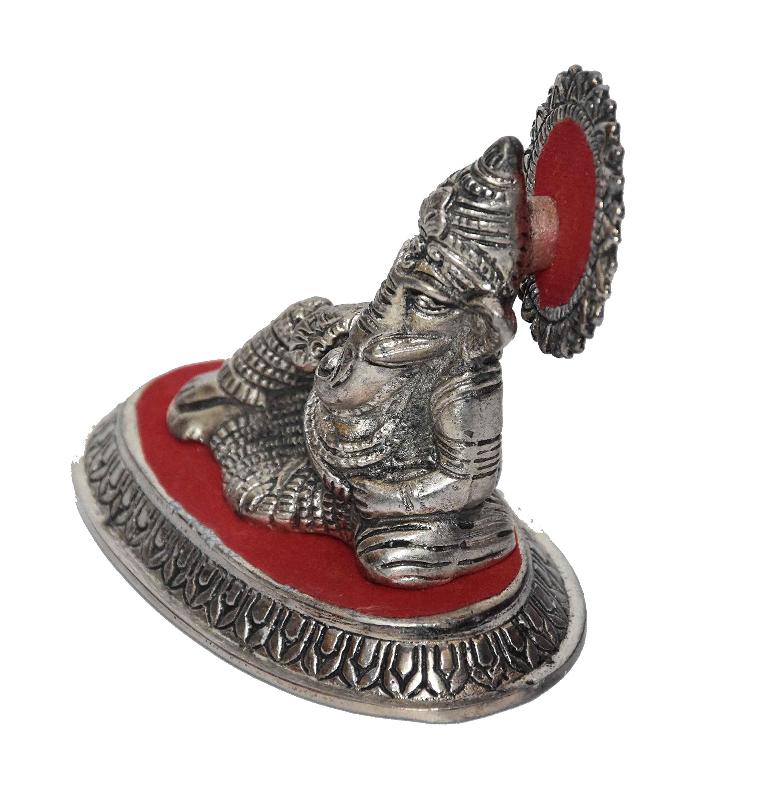 Lavanaya Silver -Lord Ganesha Idol Ganpati Idol Showpiece | Statue (10 Cm x 11 Cm x 11 Cm, Silver Plated) (Silver, 22x20x12 CM)