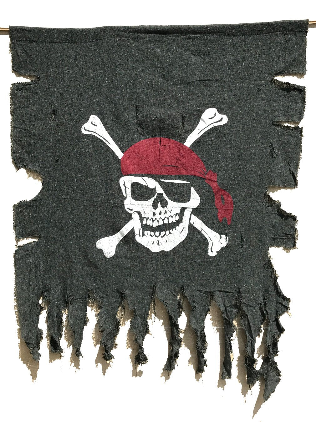 Langxun 2Pcs Large Size 3Ft X 2.5Ft Retro And Weathered Linen Pirate Flag For Halloween Decorations, Pirate Party, Kids Room D