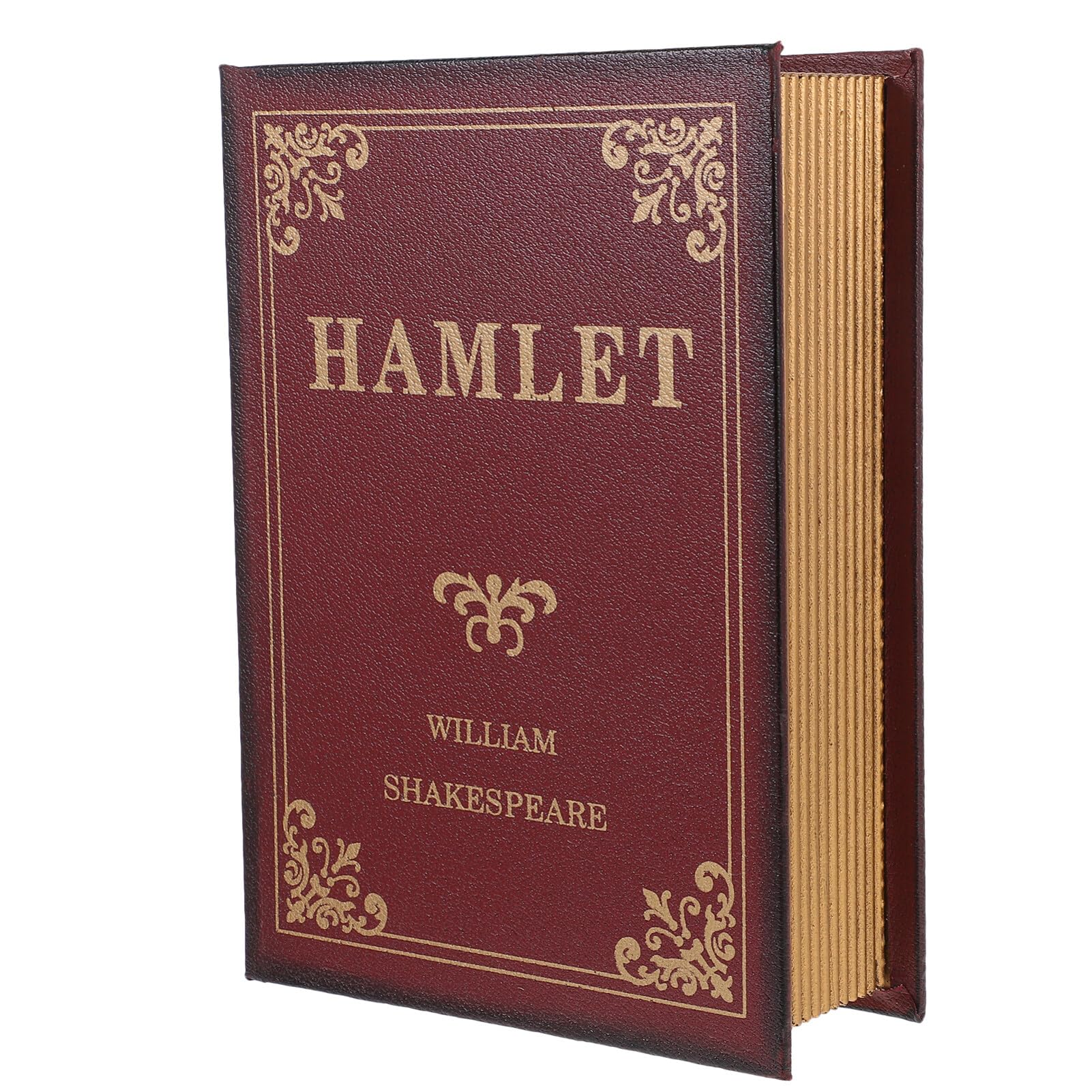 HOLIDYOYO Decorative Book Box Vintage Book Shaped Trinket Storage Box Retro Antique Invisible Hidden Secret Storage Keepsake (L)