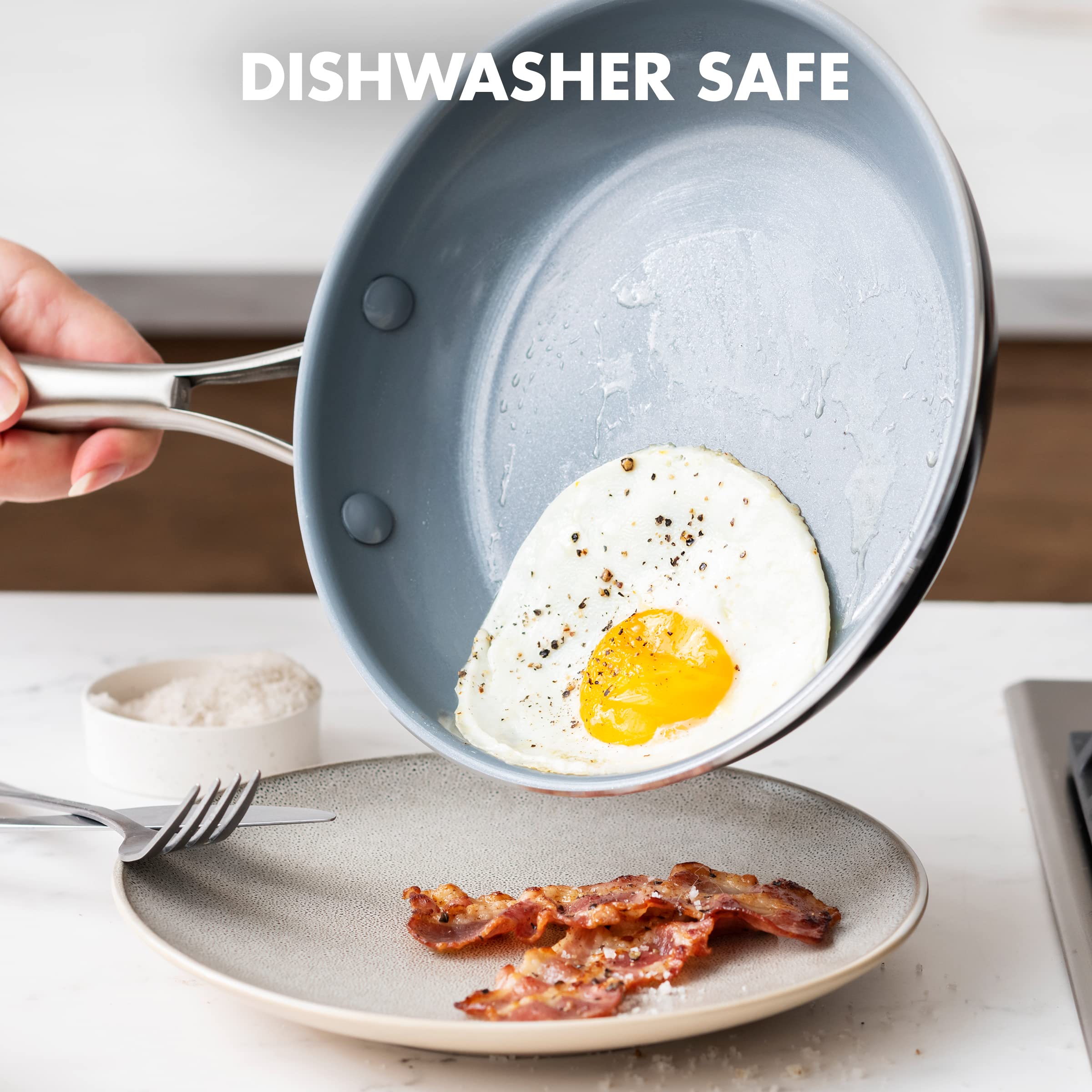 Greenpan Swift Healthy Ceramic Nonstick, 10'' Frying Pan Skillet, Stainless Steel Handle, Pfas-Free, Dishwasher Safe, Oven Safe,