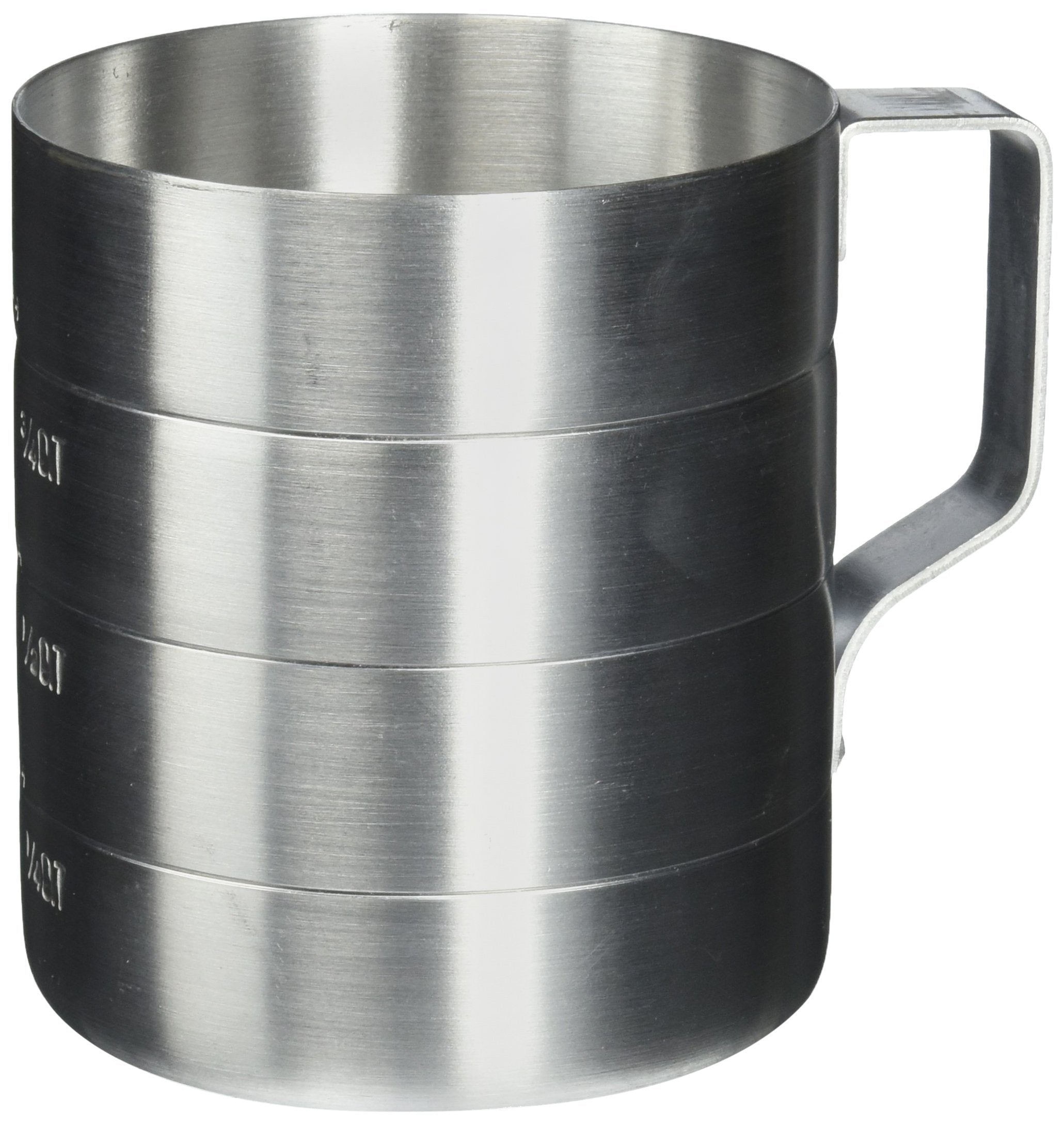 Crestware 1-Quart Aluminum Dry Measures, 22.5 X 15 X 23 Inches, Silver