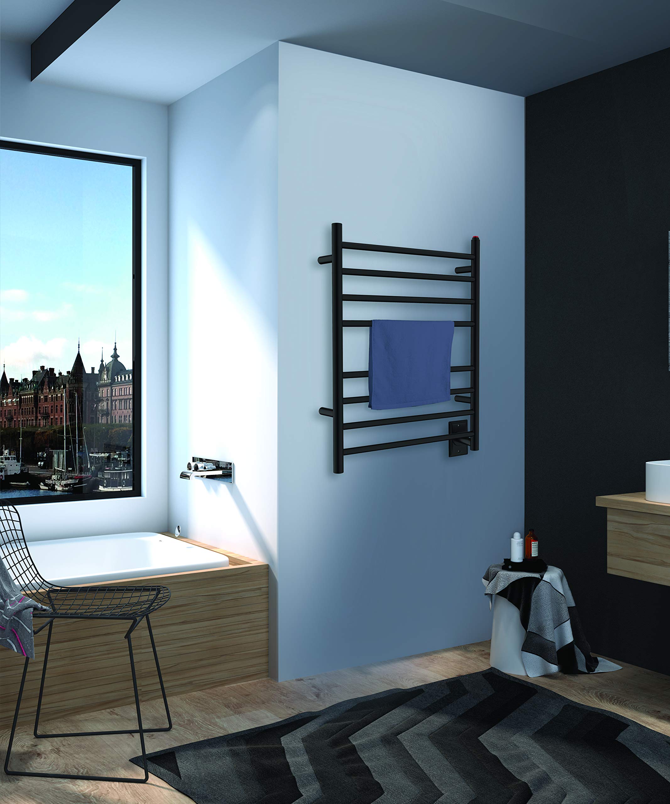 Kingston Brass TWW3624MB Templeton Wall Mount Hardwired or Plug-In Towel Warmer  Matte Black