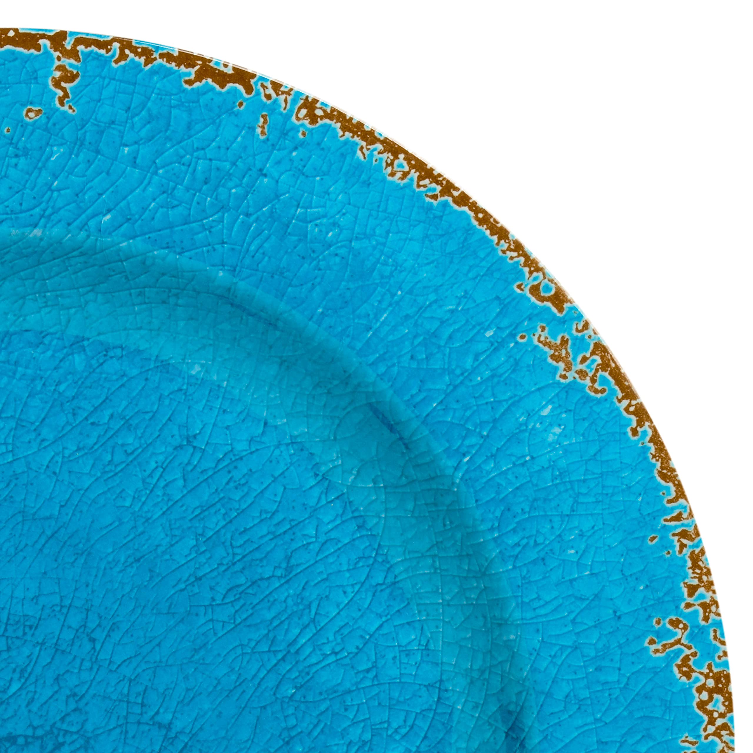 Gibson Home Mauna Melamine Plastic Dinnerware Set, Service For 4 (12Pcs), Light Blue
