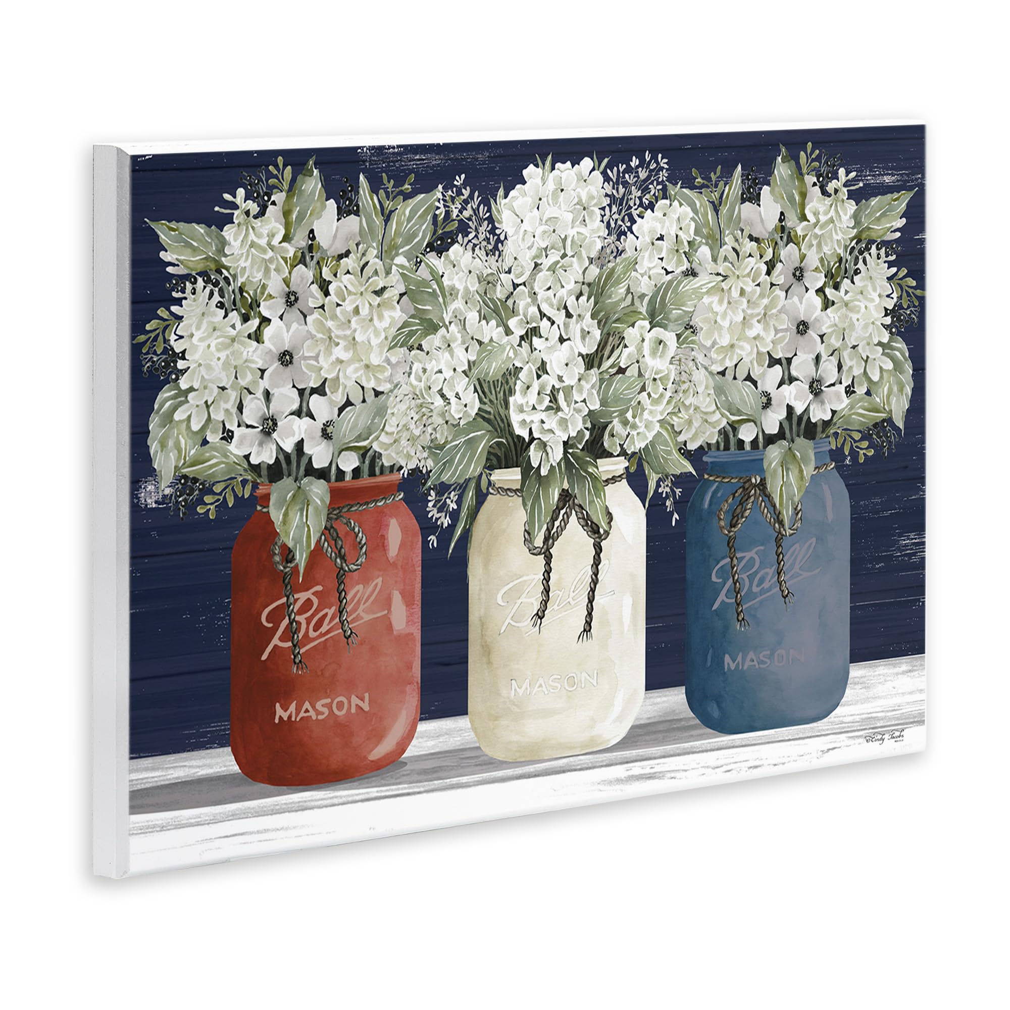 Stupell Industries Americana Floral Bouquets Rustic Flowers Country Pride Wall Plaque Art Design By Cindy Jacobs 10 X 15