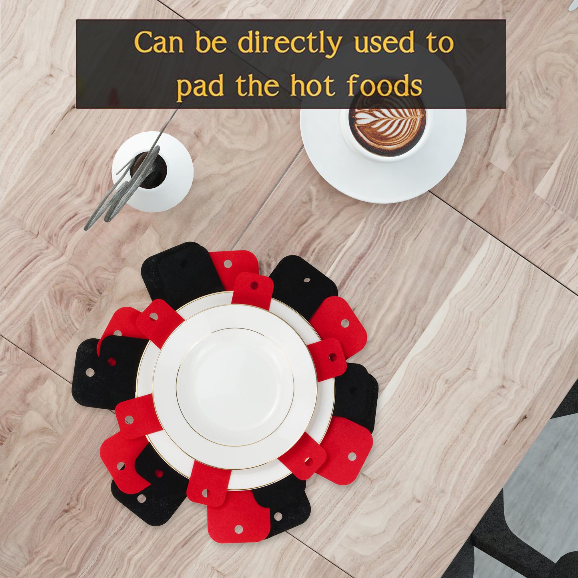 Savina Pot & Pan Protectors - Big Different Sizes (16'' 15'' 14'' 12'') - Set Of 8 - Material Felt, Cookware Protectors, Keep Ki