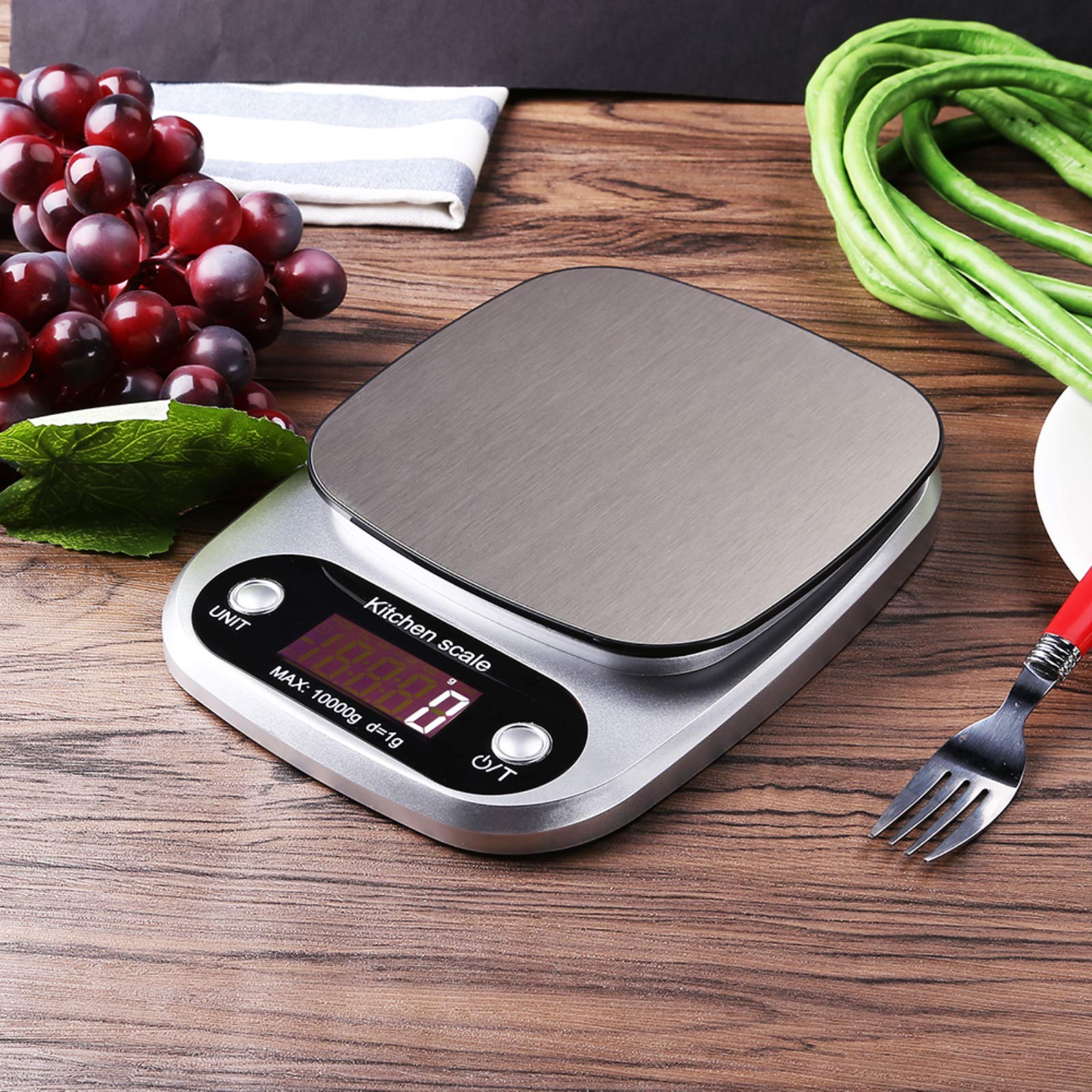 Digital Food Scale  22 lbs/10kg Multifunction Kitchen Scale with Large Back-lit LCD Display and Tare Function for Cooking Baking Diets