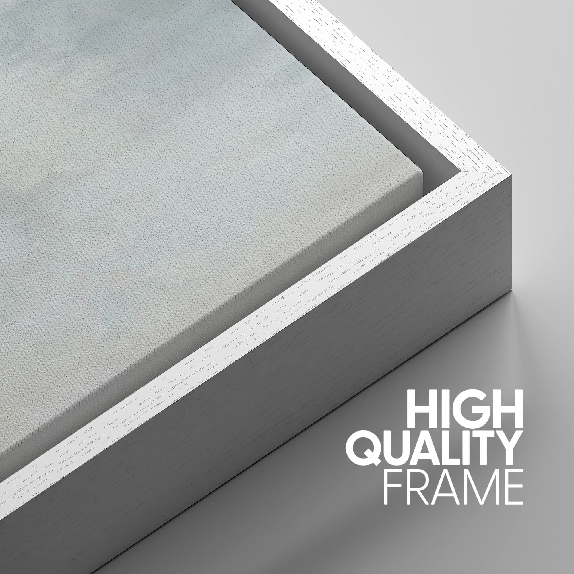 Signwin Framed Canvas Print Wall Art Set Pastel Watercolor Gray Paint Stroke Landscape Abstract Shapes Illustrations Decorative