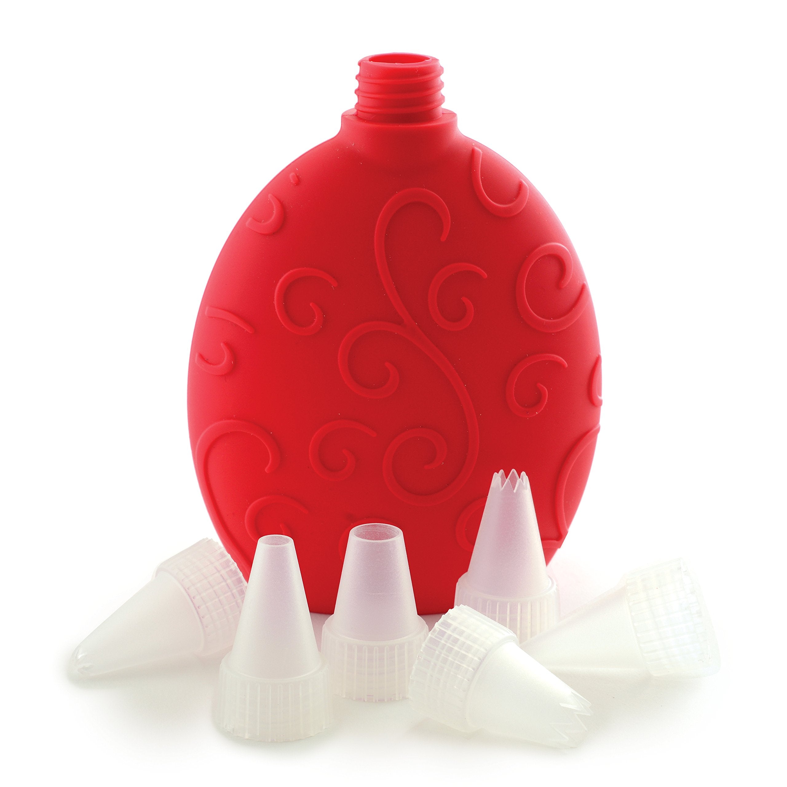 Norpro Nor-3556 Silicone Icing Decortr W/6 Tips , Red