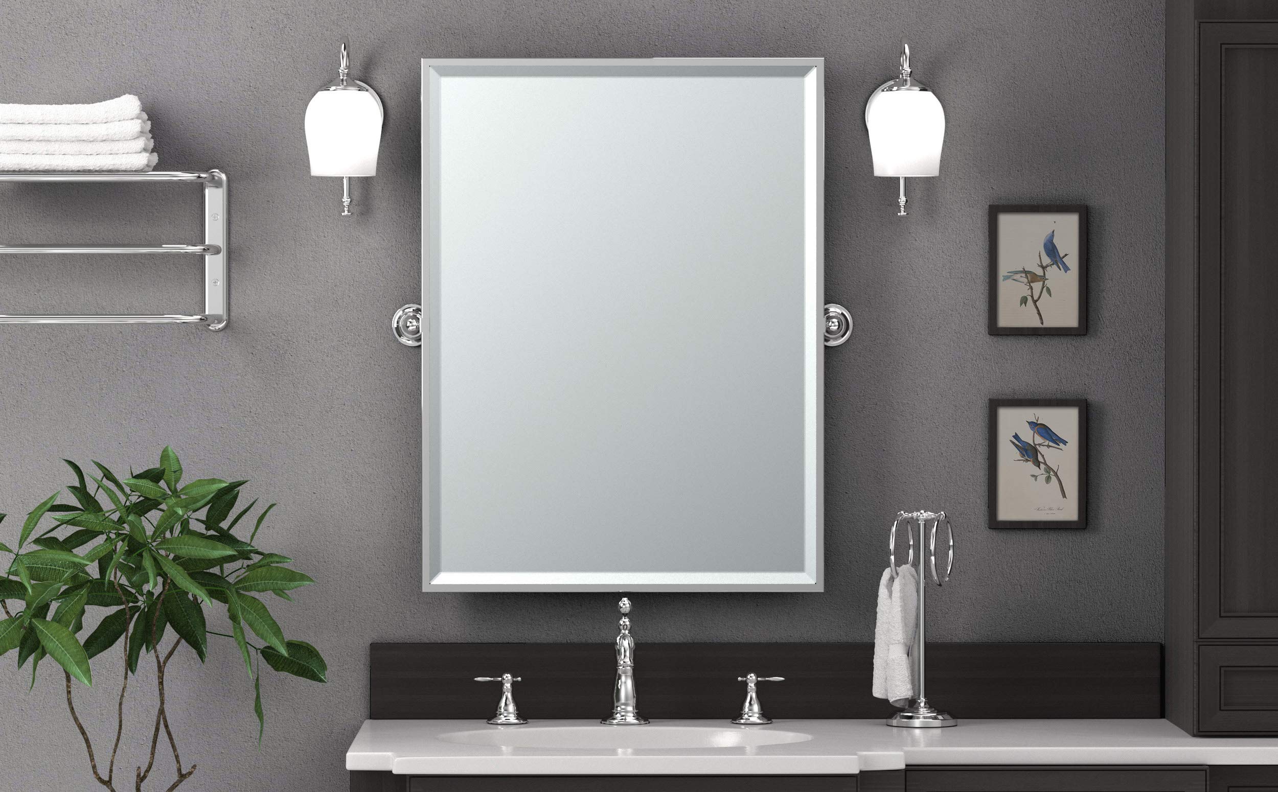 Gatco 1541 Double Towel Rack With Chrome Finish