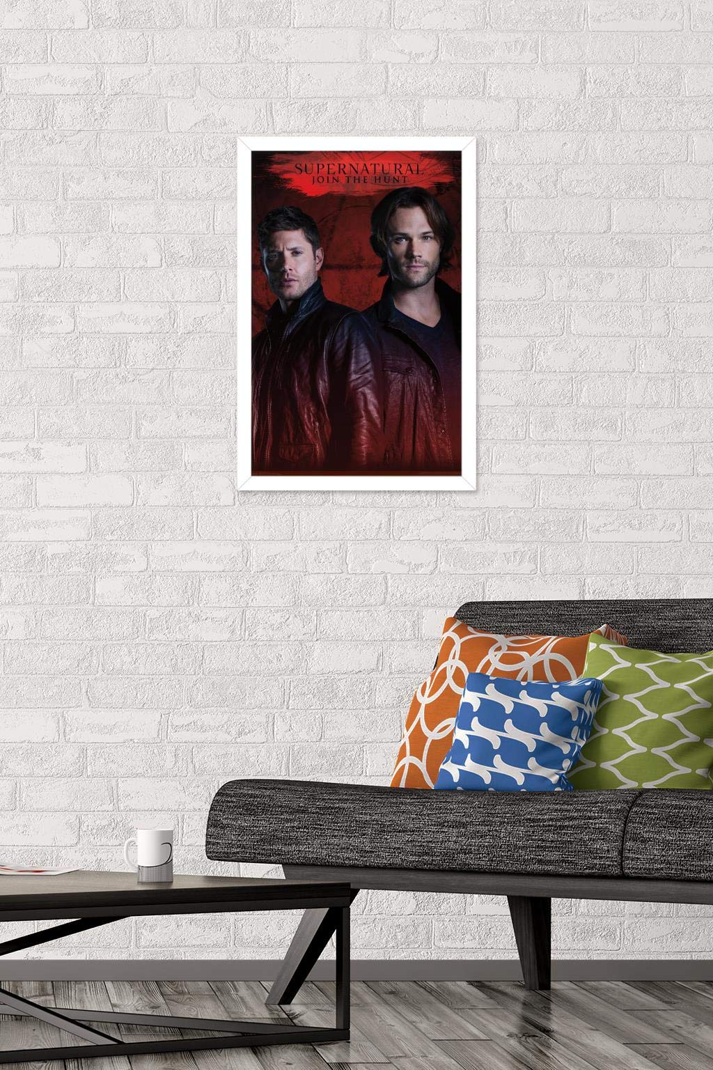 Trends International Supernatural - Red Wall Poster, 14.725'' X 22.375'', White Framed Version