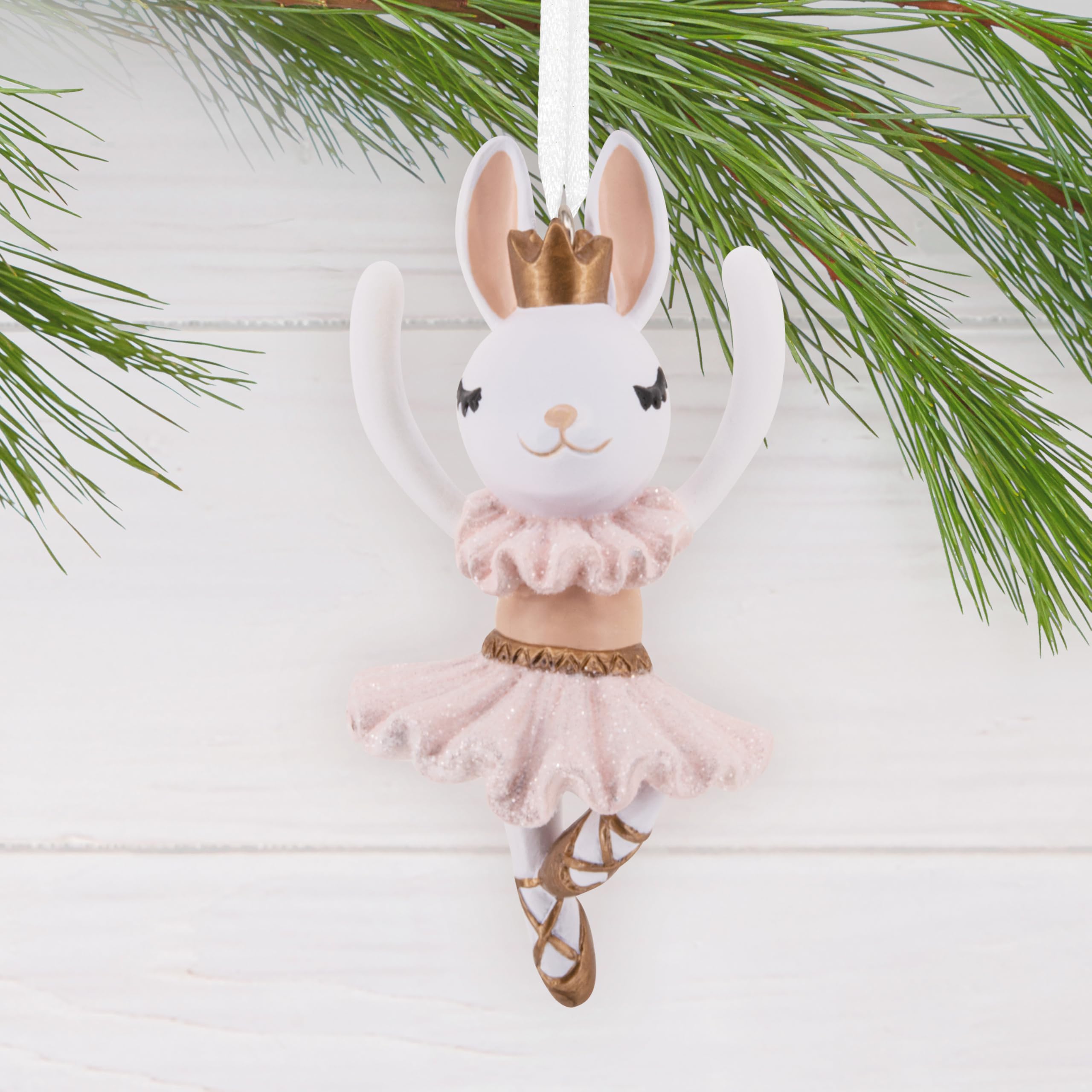 Hallmark Ballerina Bunny Christmas Ornament, Gifts for Dancers