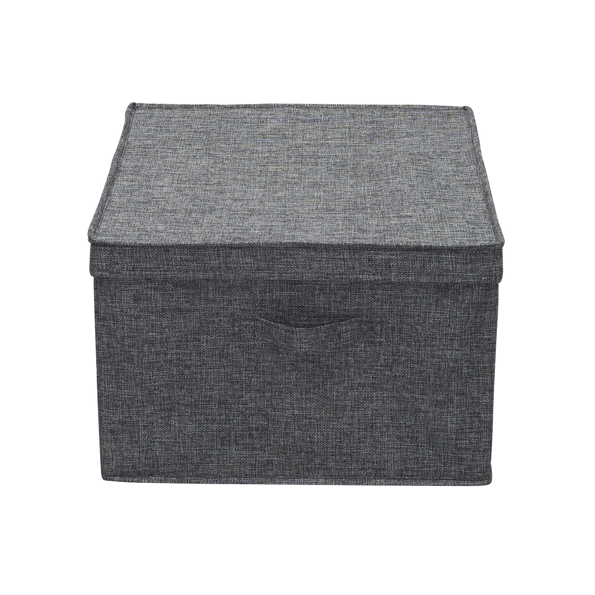 Household Essentials Jumbo Fabric Storage Bins With Lids, Graphite, Set Of 2