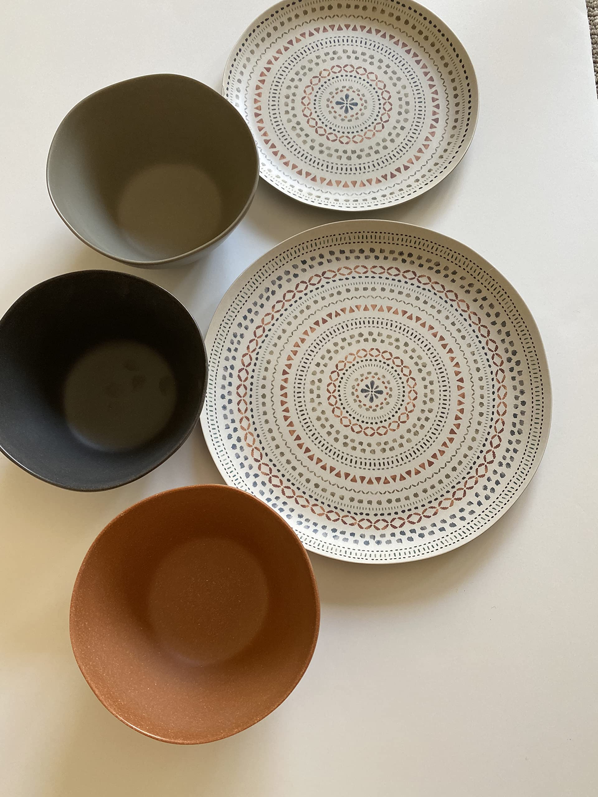 Tarhong Black Bamboo Bowl, 6'' X 3'', 13.5 Oz, Planta (Majority Plant Based Melamine Material), Set Of 6