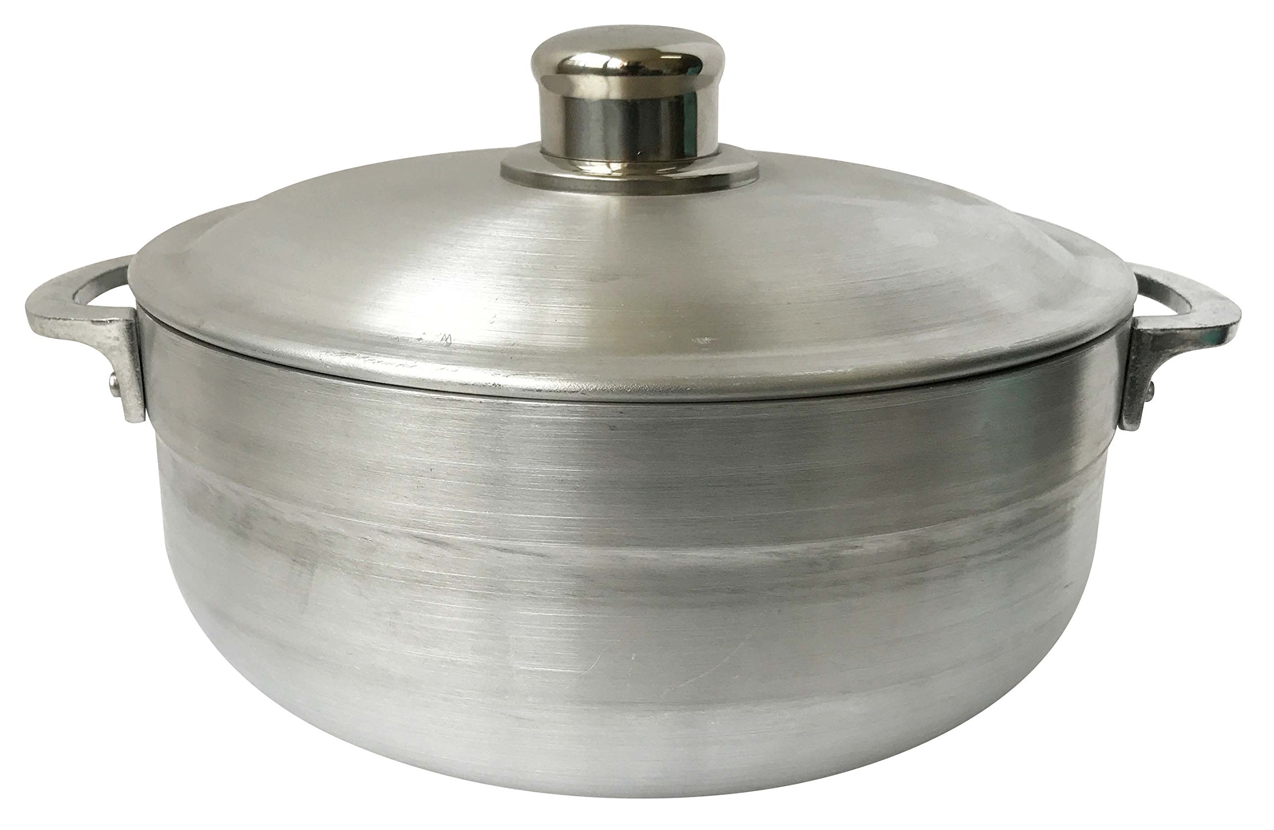 WeeS Beyond 6632-07 Heavy Gauge Caldero Dutch Oven With Aluminum Lid, 4.8 Quart, Silver