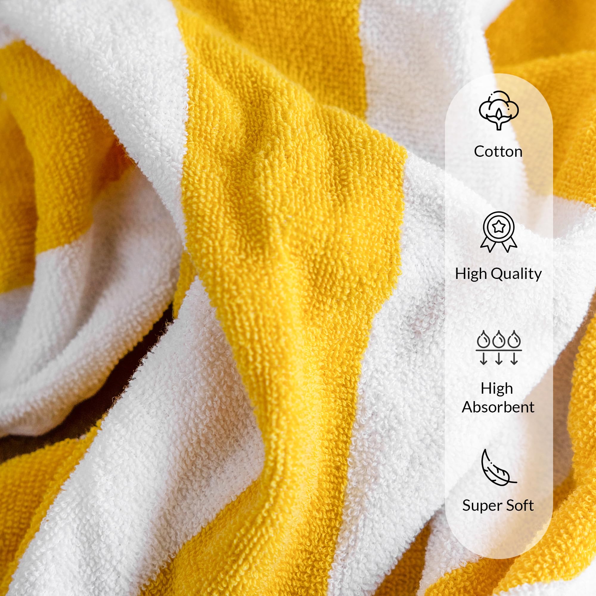 Salt Earth Cotton Beach Towel, Beach Towels 4 Pack, 30''X60'' Towels For Bathroom, Beach And Gym, Quick Dry Beach Towel, Shower