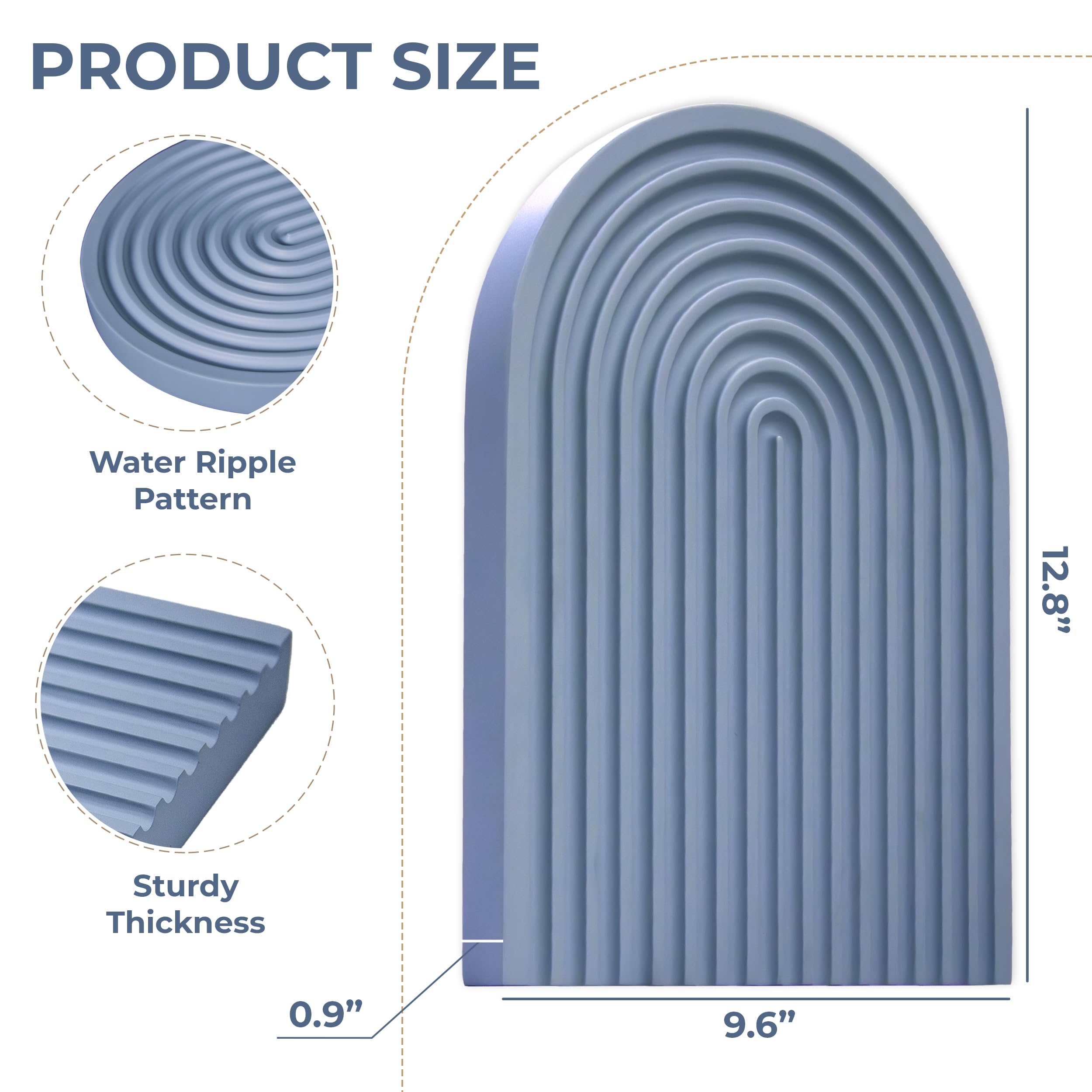 Koluraful Single Wood Arch Servingtray For Multi-Purpose Coffee Table, Breakfast, Dinner Kitchen Living Room Bedroom Home Decor