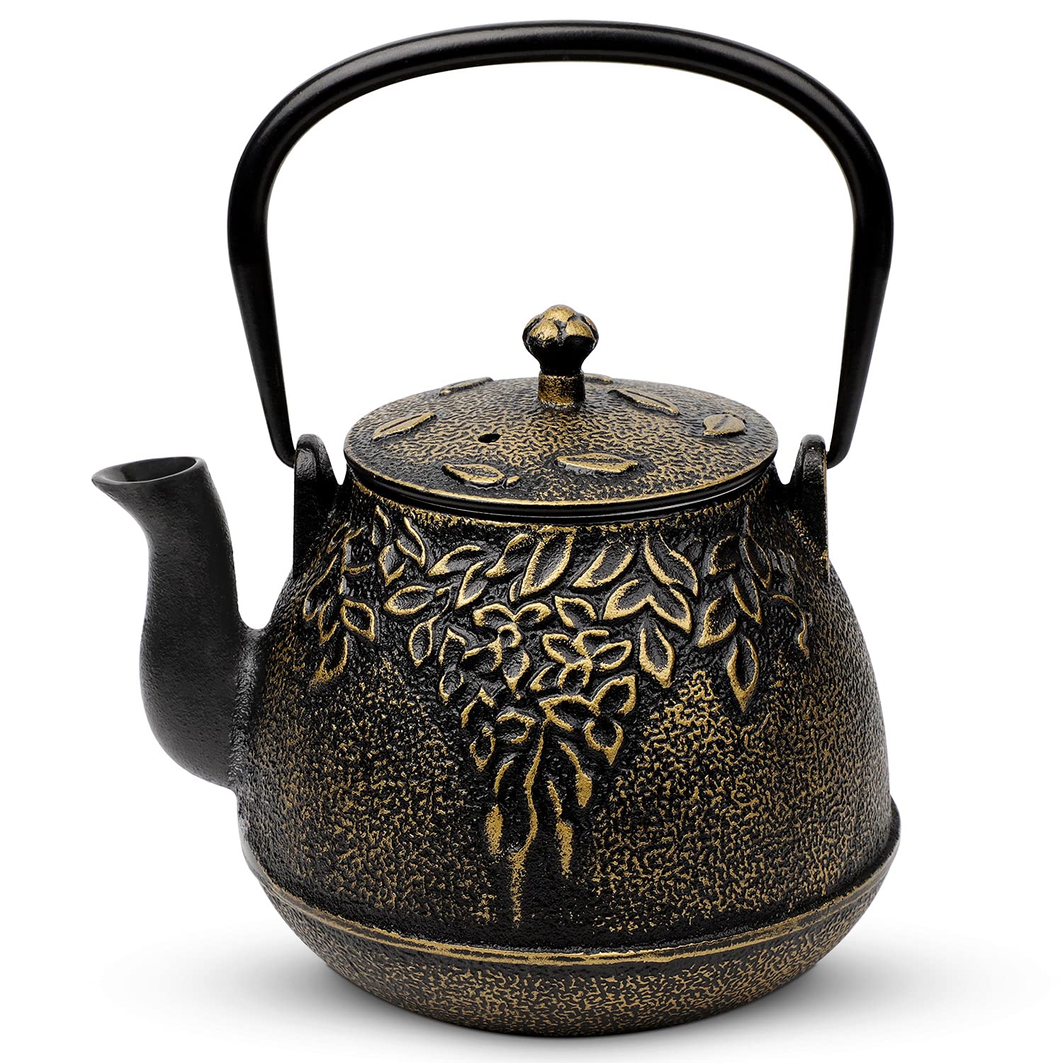 Toptier Mini Little Teapot, Super Small Cast Iron Teapot for Stove Top, Palm-Sized Japanese Stovetop Safe Tea Kettle with Infuse