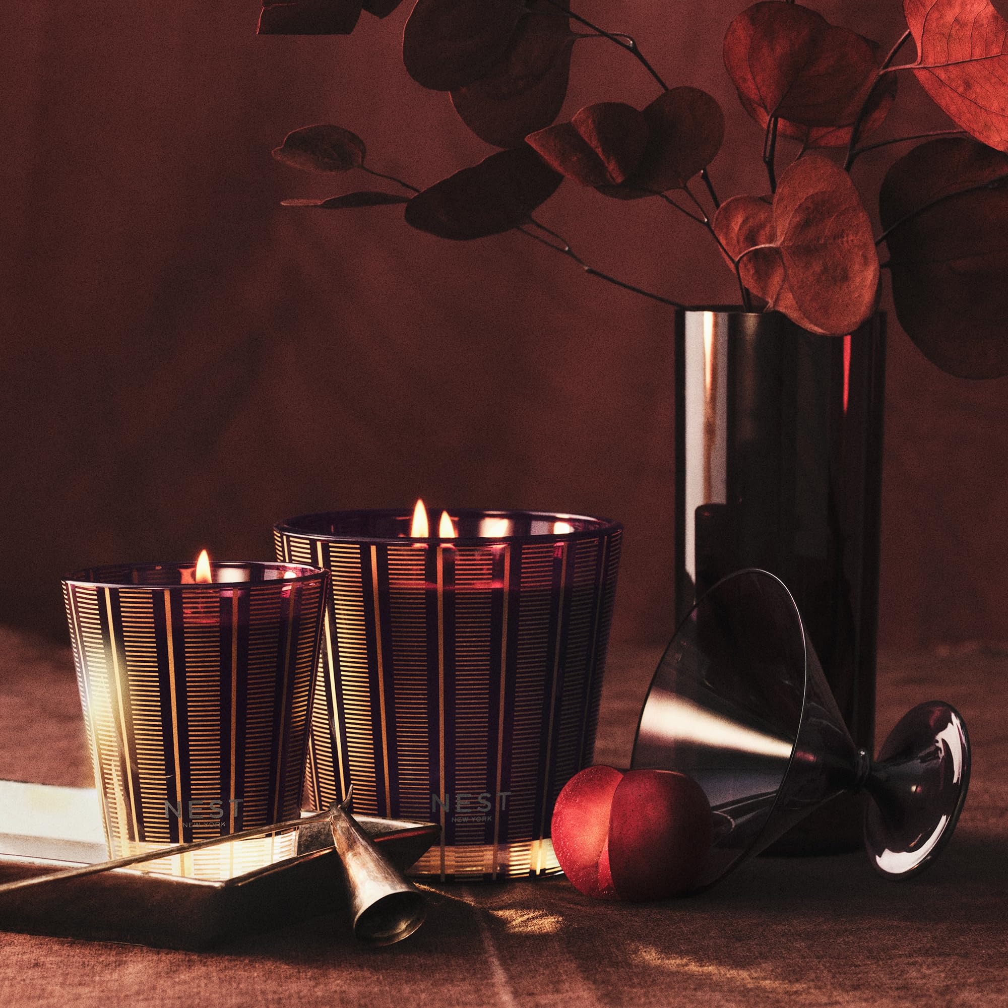 NEST Fragrances Autumn Plum Scented 3-Wick Candle, 21 Ounces