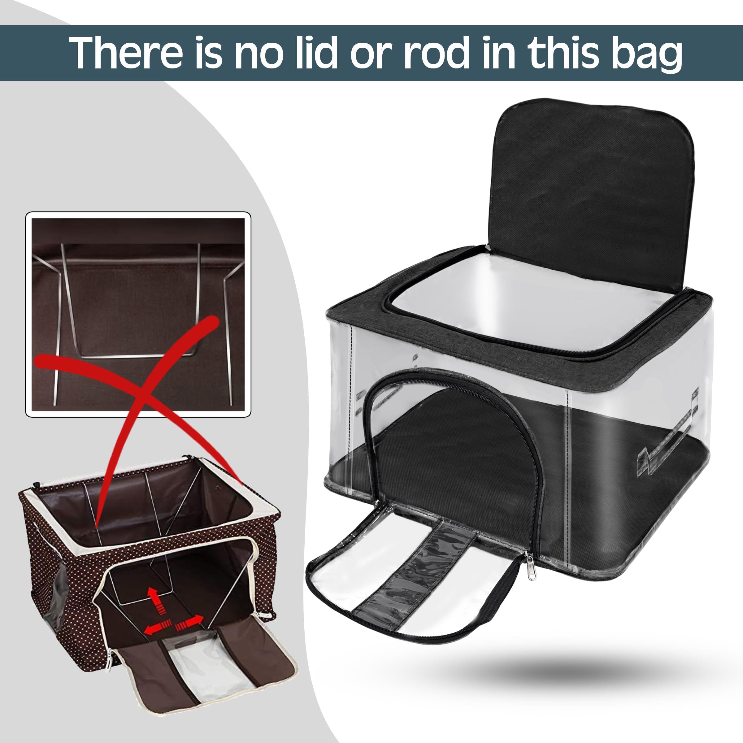 Storite Nylon 33 L Pvc Transparent Moisture Proof Storage Box For Clothes Closet Wardrobe Organizer Saree Bags For Clothes With