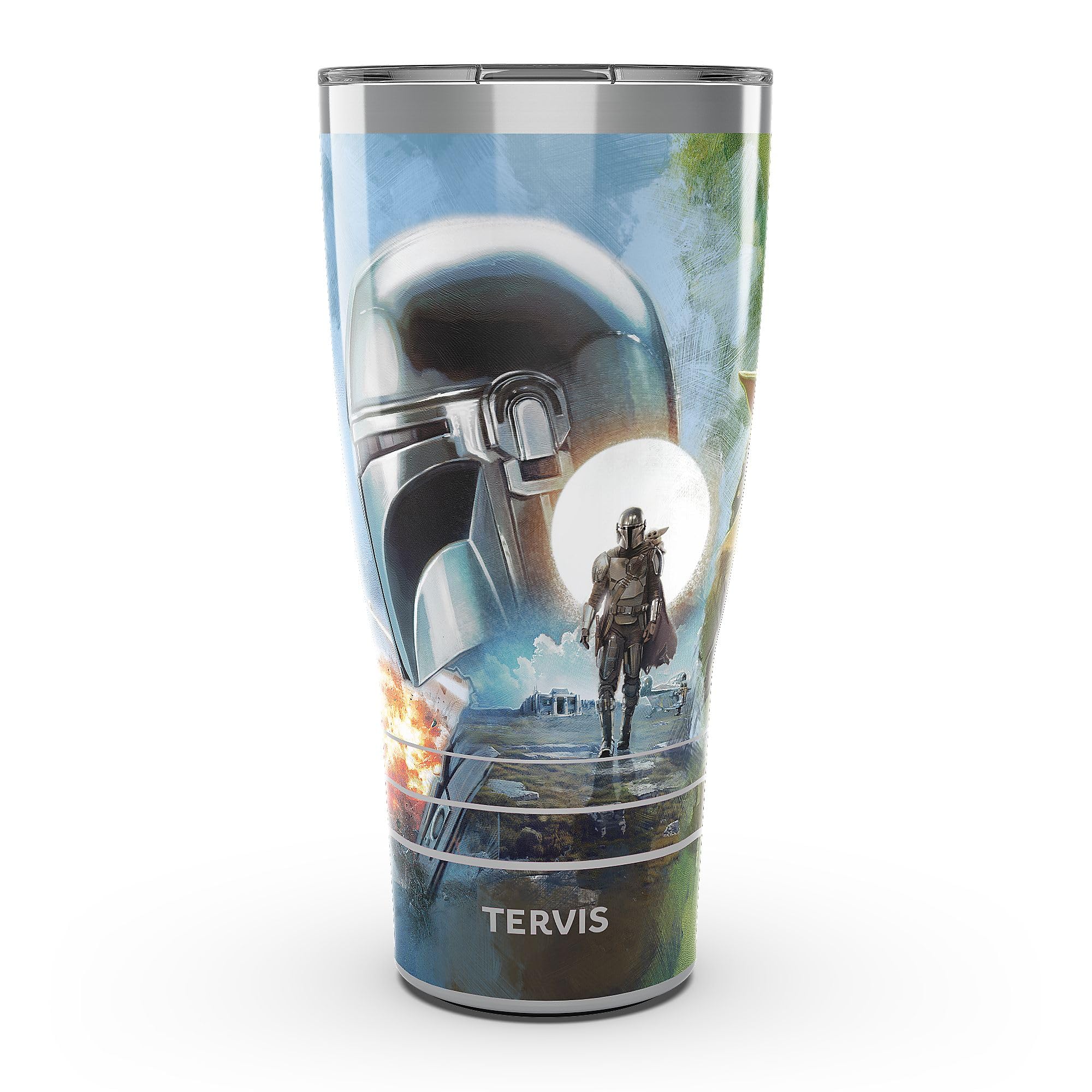 Tervis 30oz Stainless Steel Tumbler | Star Wars  Mando & Grogu Collage