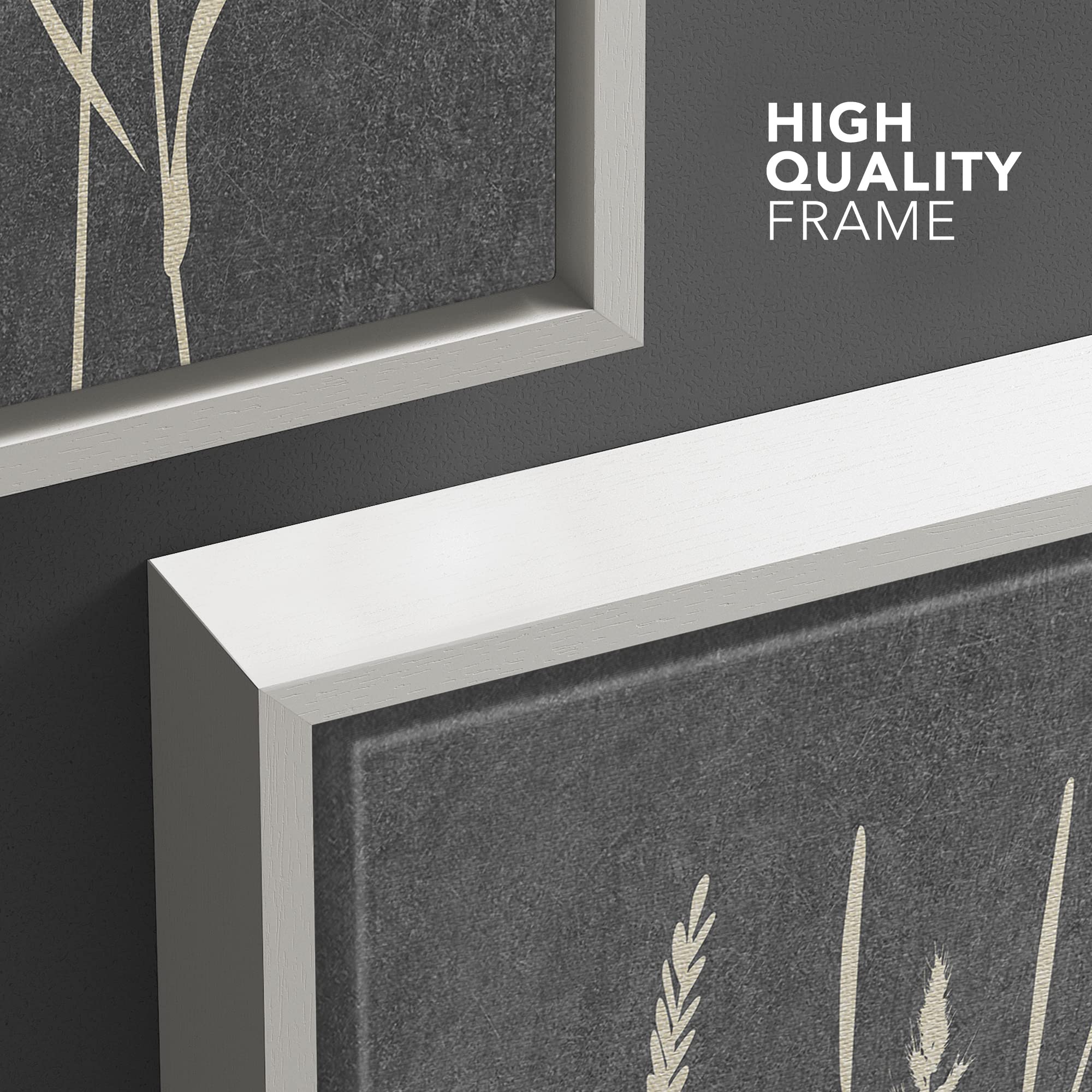 Wall26 Framed Canvas Print Wall Art Duotone Forest Country Wheat Field Plants Nature Wilderness Digital Art Modern Art Rustic Re