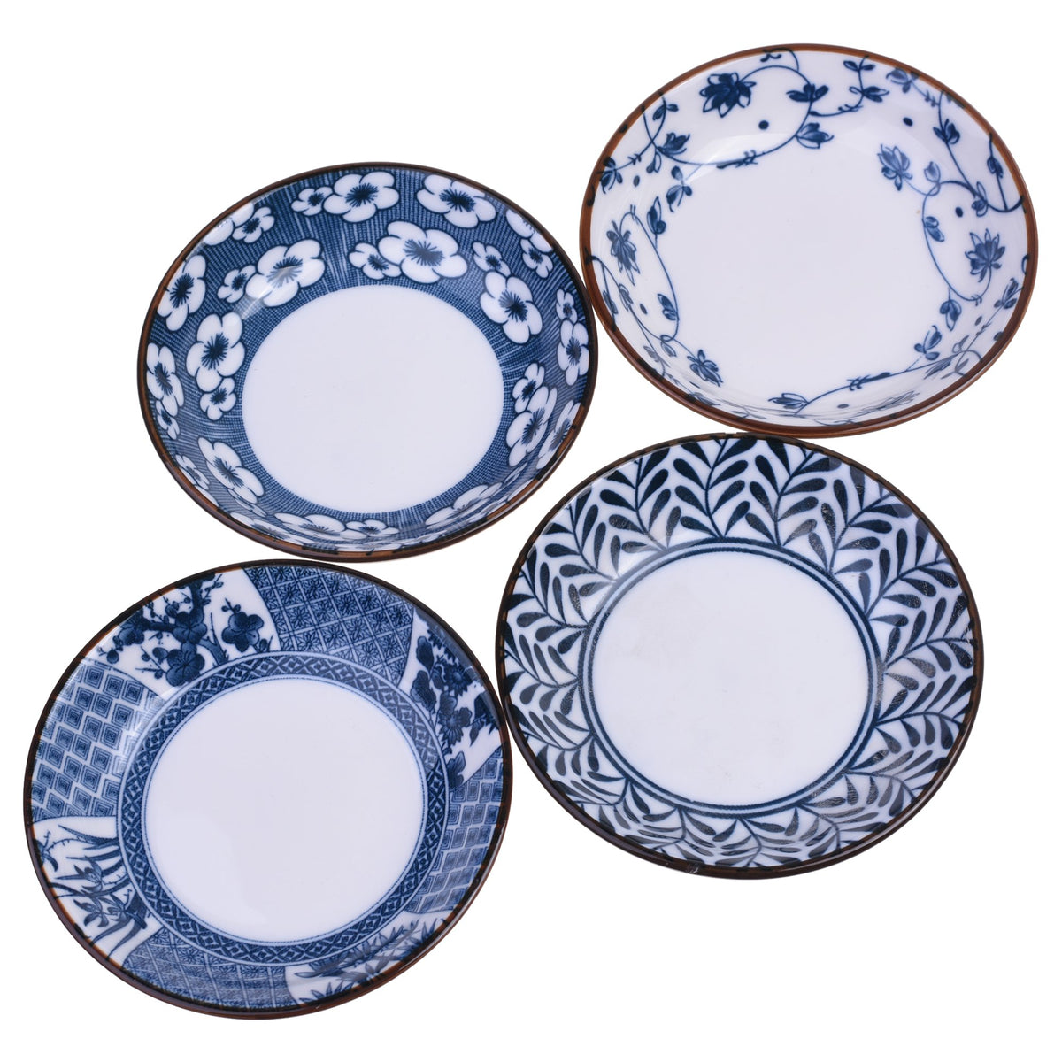 Beautyflier Set Of 4 Ceramic Sauce Dish Soy Sauce Dipping Bowls Appetizer Plates Side Dishes Serving Dish Japanese Style Dinnerw
