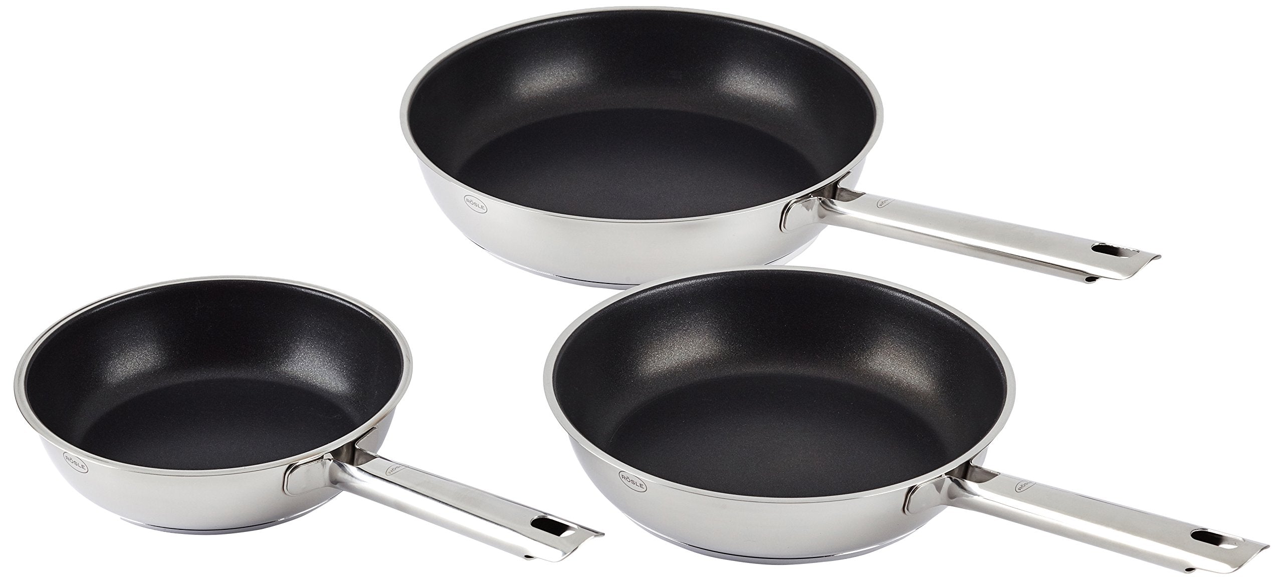 Rsle Set Of Frying Pans Set Of 320/24/28Cm Diameter With Non-Stick Coating 3Diameter, Stainless Steel, 24Cm, 3Units