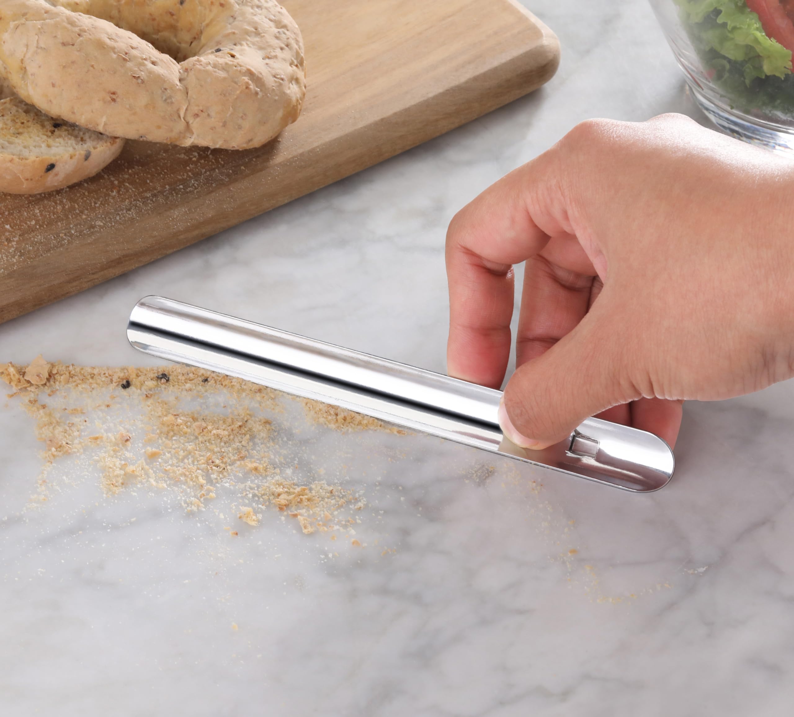 New Star Foodservice 22810 Aluminum Table Crumber, 6-Inch, Silver