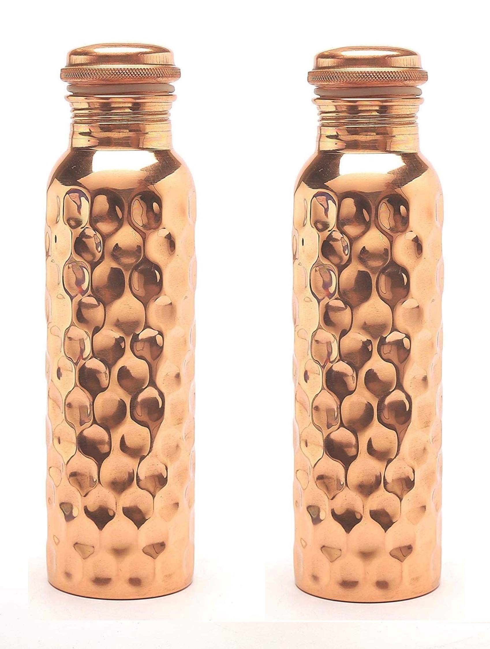 Imago Copper Water Bottle, 1L, Set Of 2, Brown