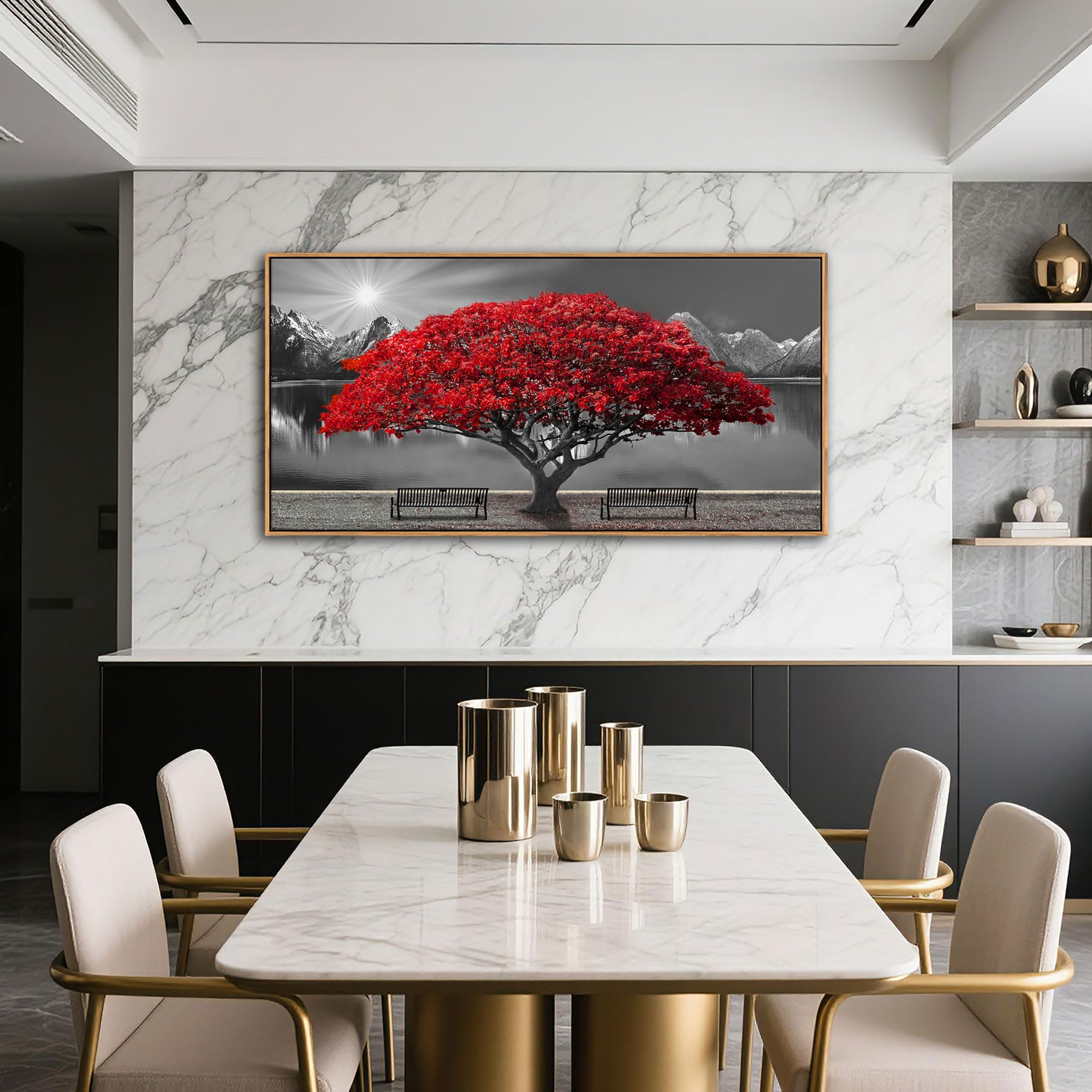 Large Framed Wall Art For Living Room Large Mangrove Landscape Modern Art For Wall Decor Living Room, Bedroom, Office, Home Wall