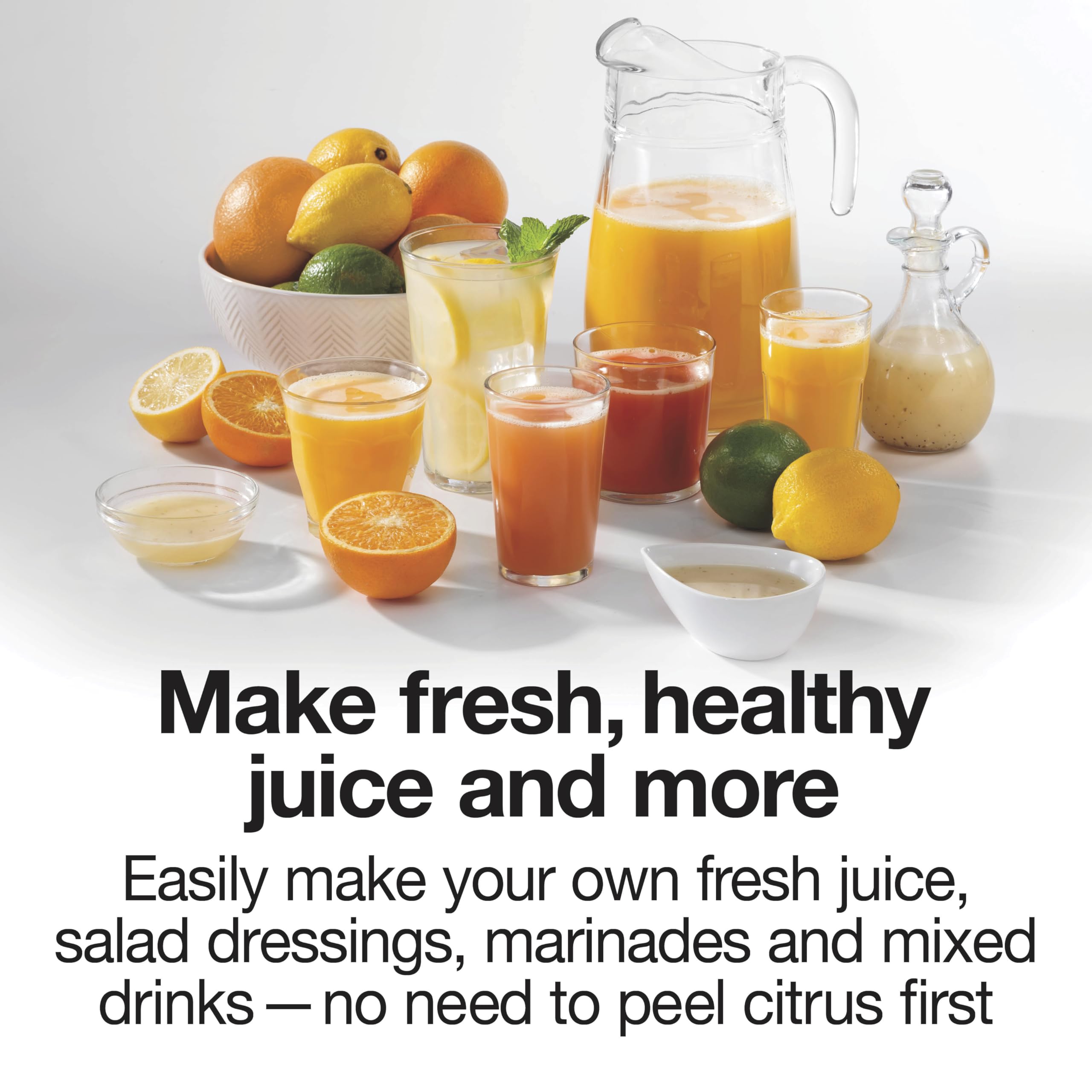 Proctor Silex Juicer Electric Citrus Juicer Machine, 34 Oz., For Orange, Lemon, Grapefruit Juice, White And Green (66340)