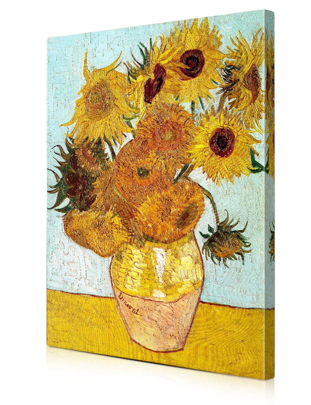 Decorarts - Twelve Sunflowers, Vincent Van Gogh Reproductions. Oversize Giclee Canvas Print Wall Art For Home Wall Decor. 30X40X