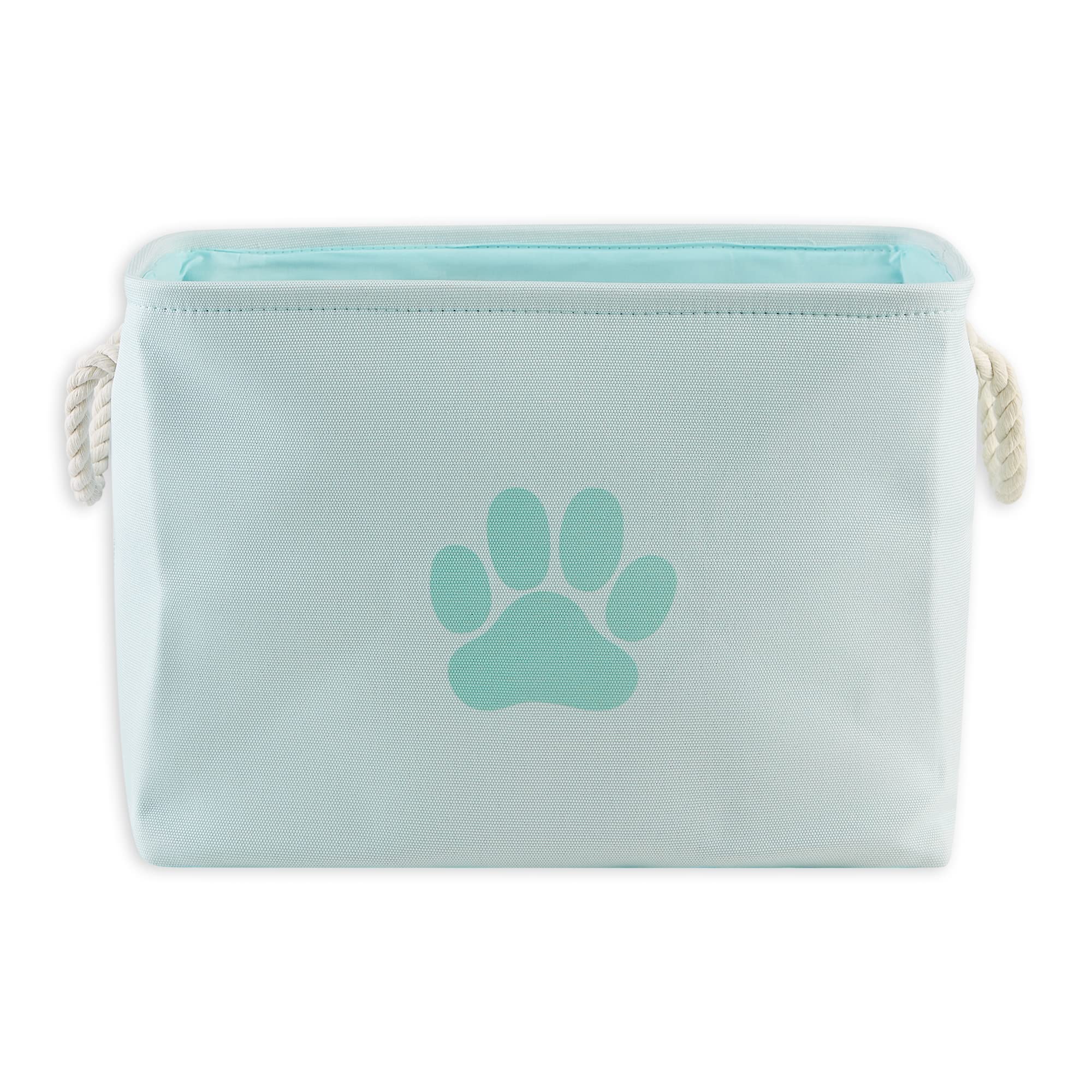 Bone Dry Pet Storage Collection Collapsible Bin, Medium Rectangle, Aqua
