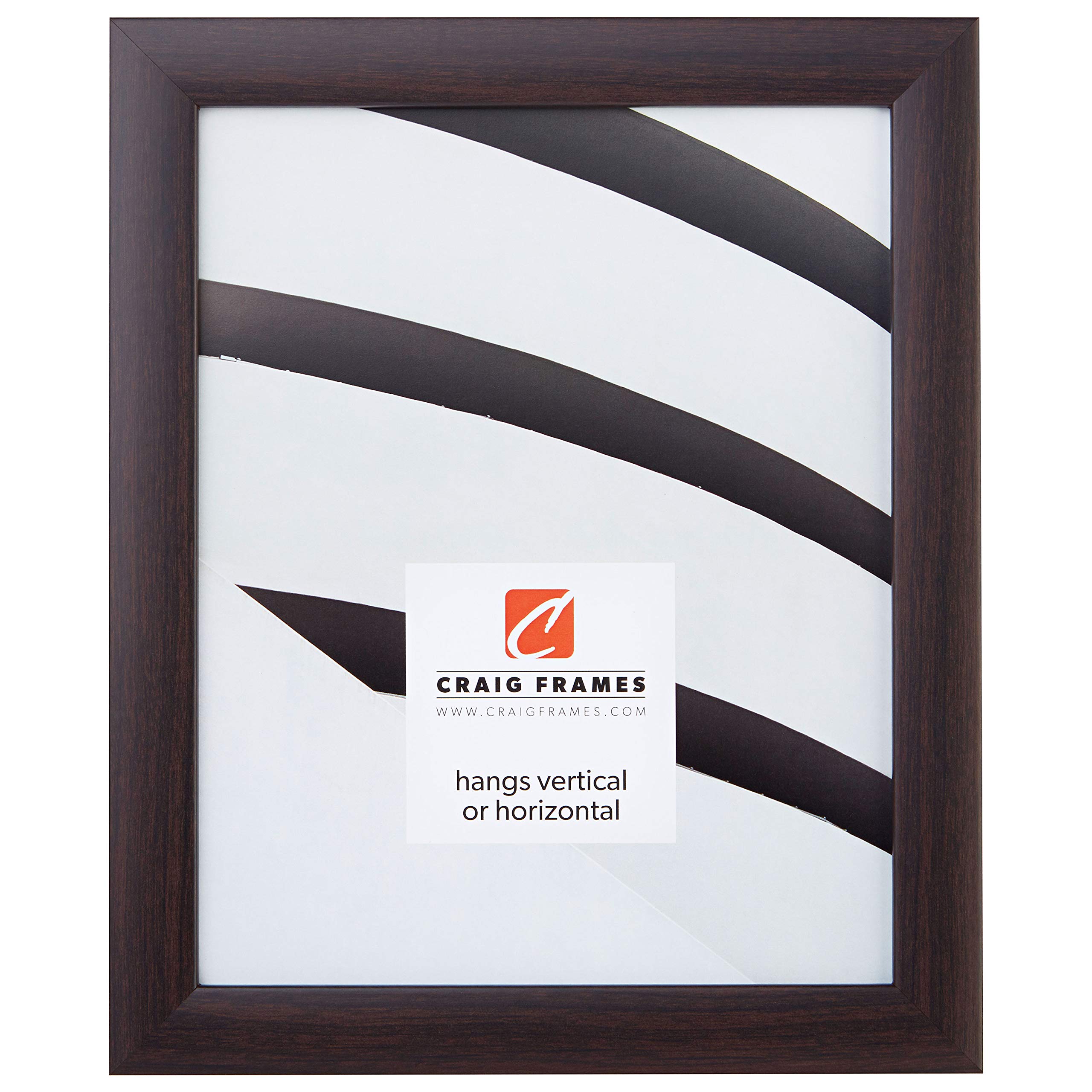 Craig Frames 23247778 4 by 10-Inch Picture Frame, Smooth Wrap Finish, 1-Inch Wide, Brazilian Walnut Brown