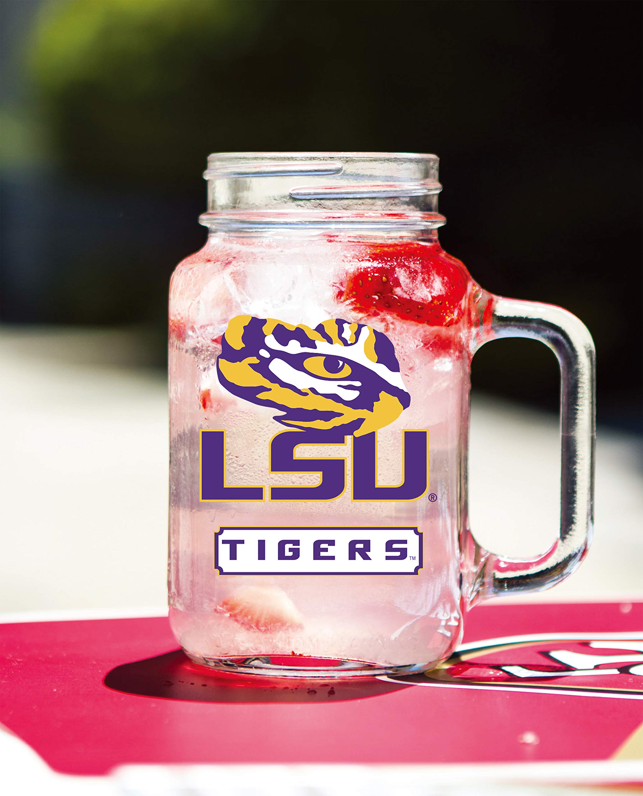 Ncaa Louisiana State Tigers 20Oz Glass Mason Jar