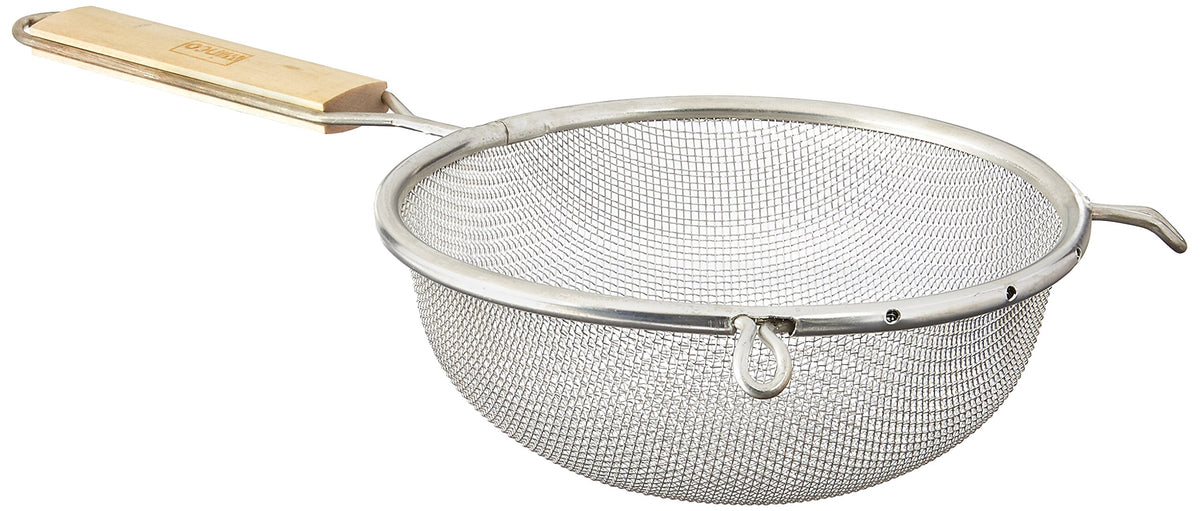 Winco Strainer, 6.25-Inch Diameter, Medium Single Mesh, Tin, Tan