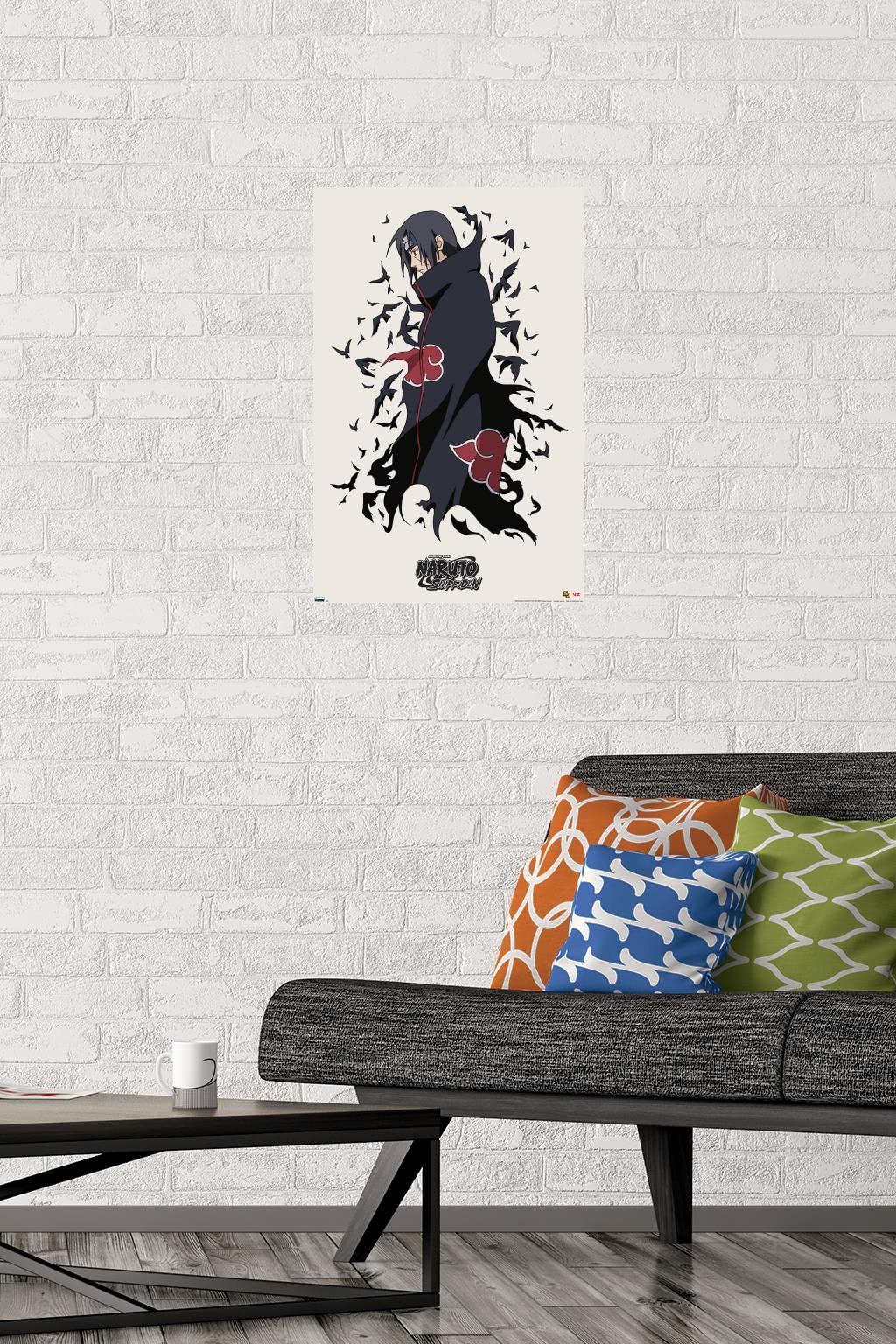 Trends International Naruto Shippuden - Itachi Wall Poster, 14.725'' X 22.375'', Premium Poster & Mount Bundle