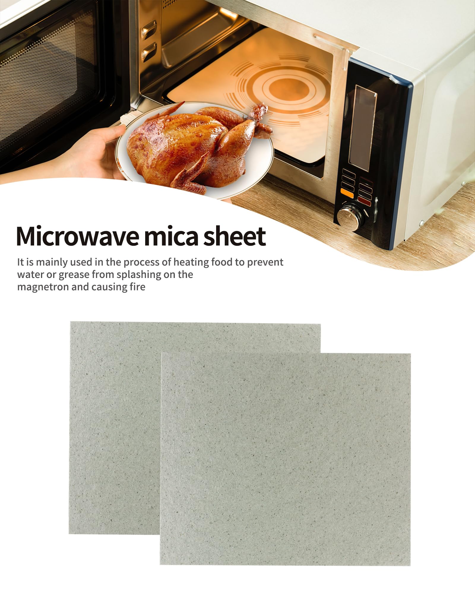 Yqboom 2 Pcs Waveguide Cover, Universal Mica Sheet For All Microwave Oven, Cut To Size, 150X120Mm