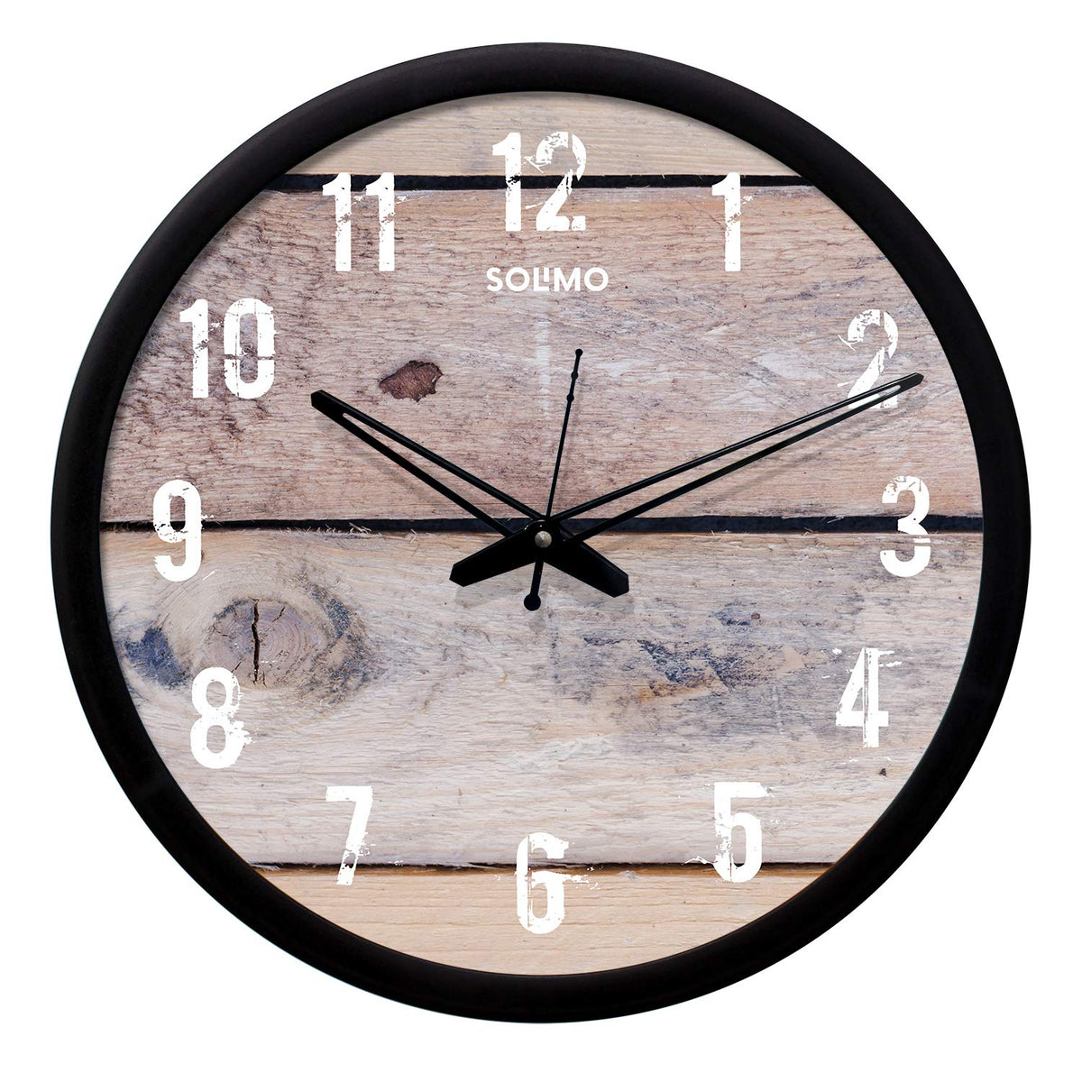 Amazon Brand - Solimo 12-Inch Wall Clock - Designer (Silent Movement ...