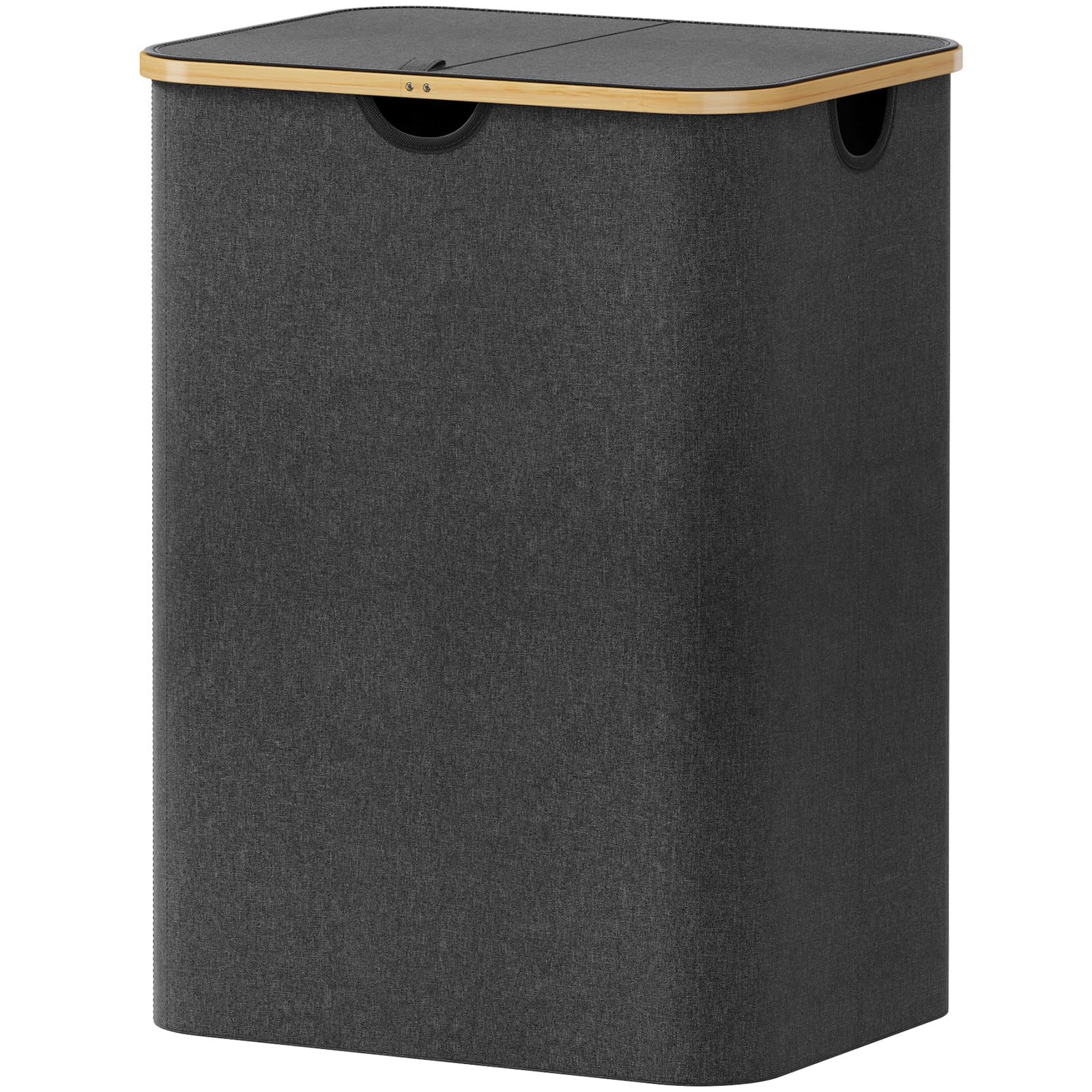 Lifewit 150L Laundry Basket With Lid, Clothes Hampers With Bamboo Handles And A Removable Laundry Bag, Large Foldable Hamper For