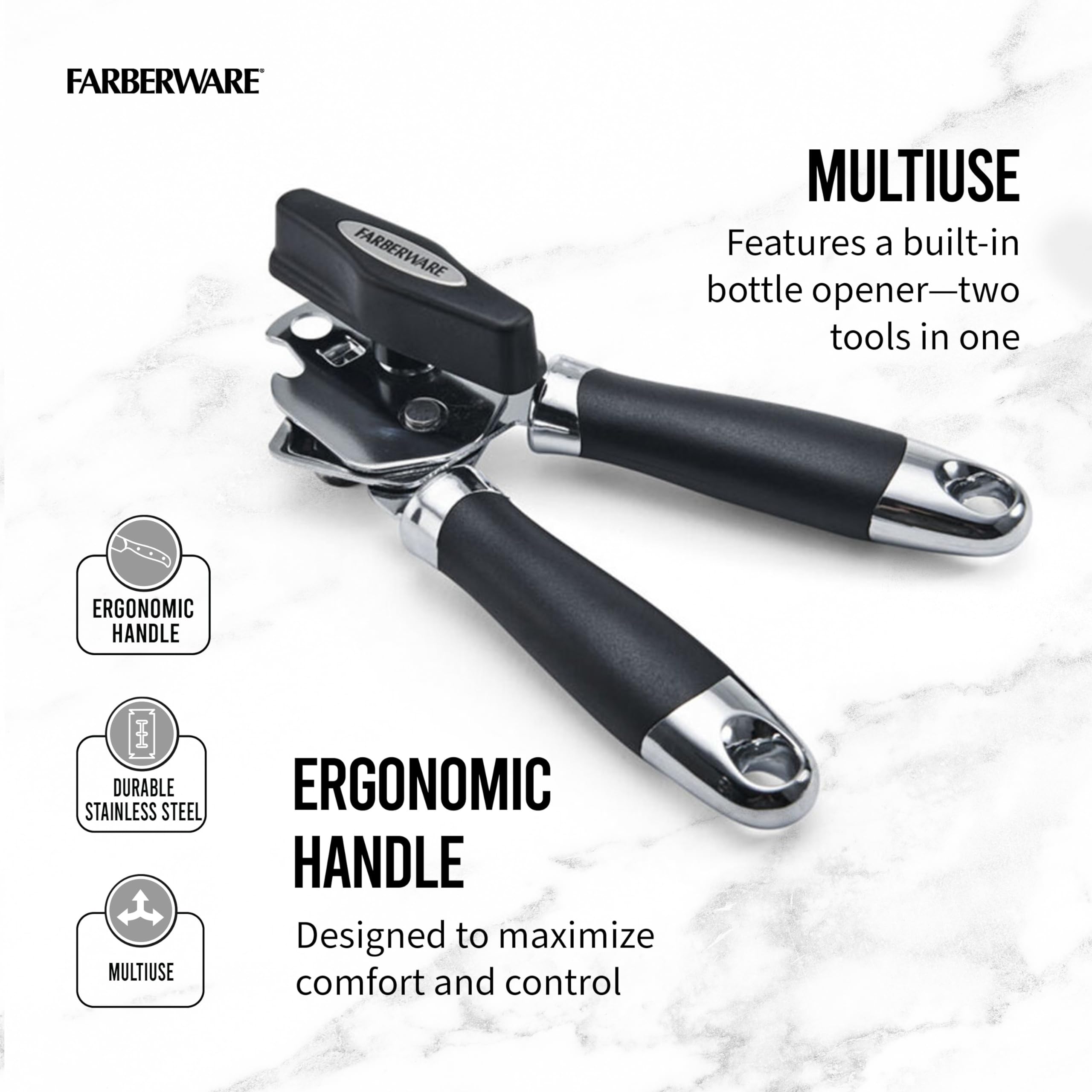 Farberware Can Opener (Black), 9''